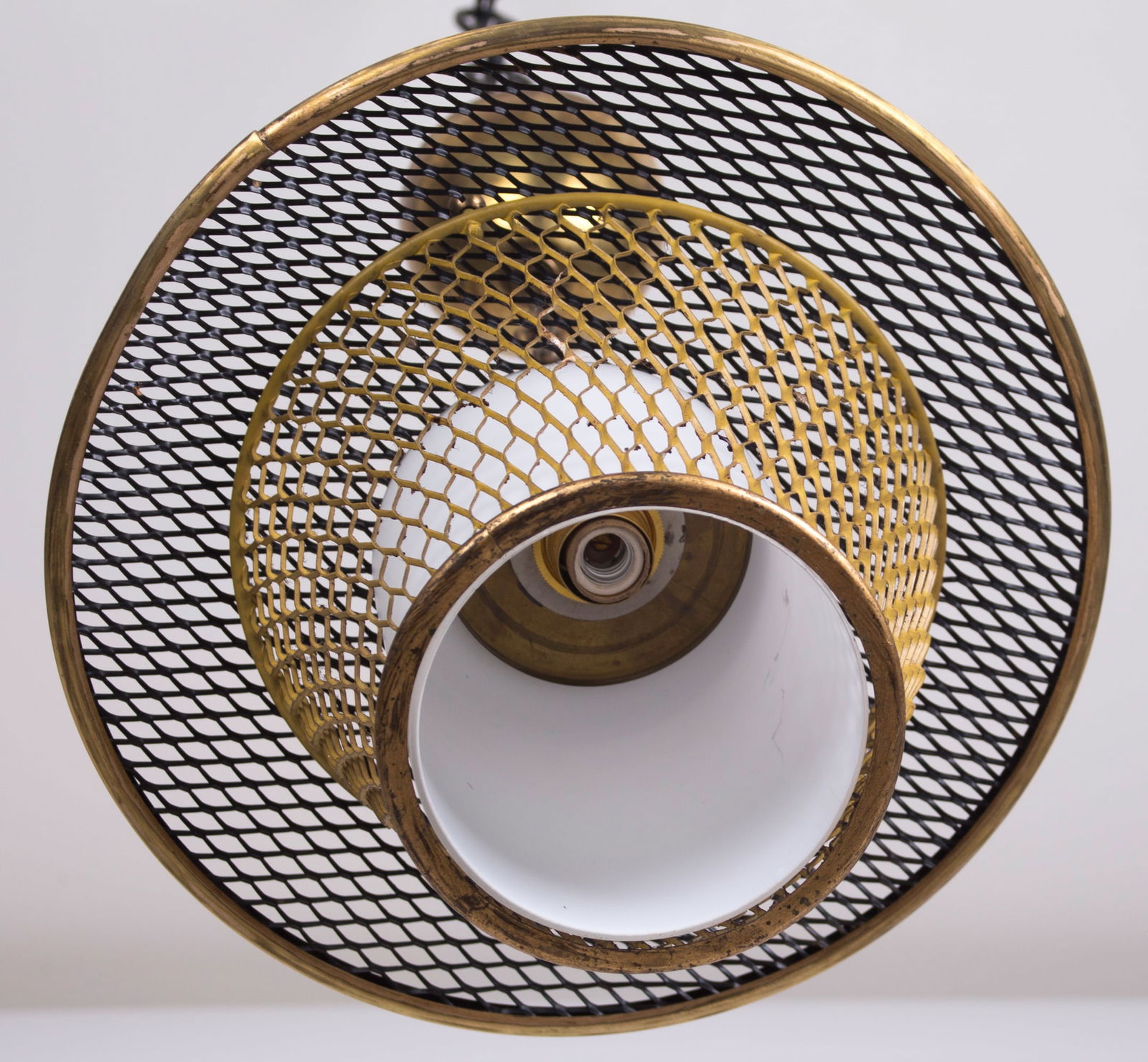 FRENCH modernist lantern pendant Mathieu Mategot - 2