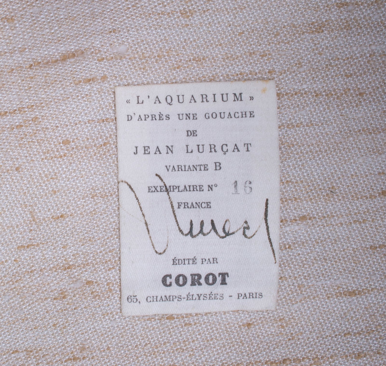 School of Fish -Aquarium Lurcat silkscreen tapestry Aubusson - 7