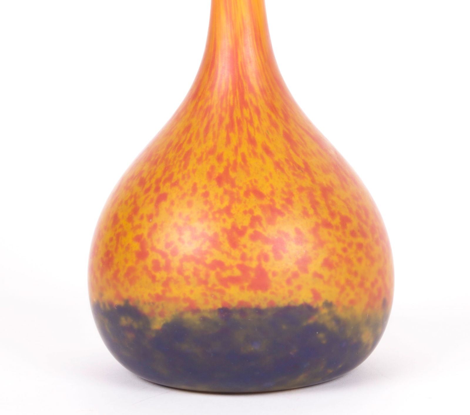 Nancy André Delatte Art Deco berluze vase 1920 yellow purple - 2