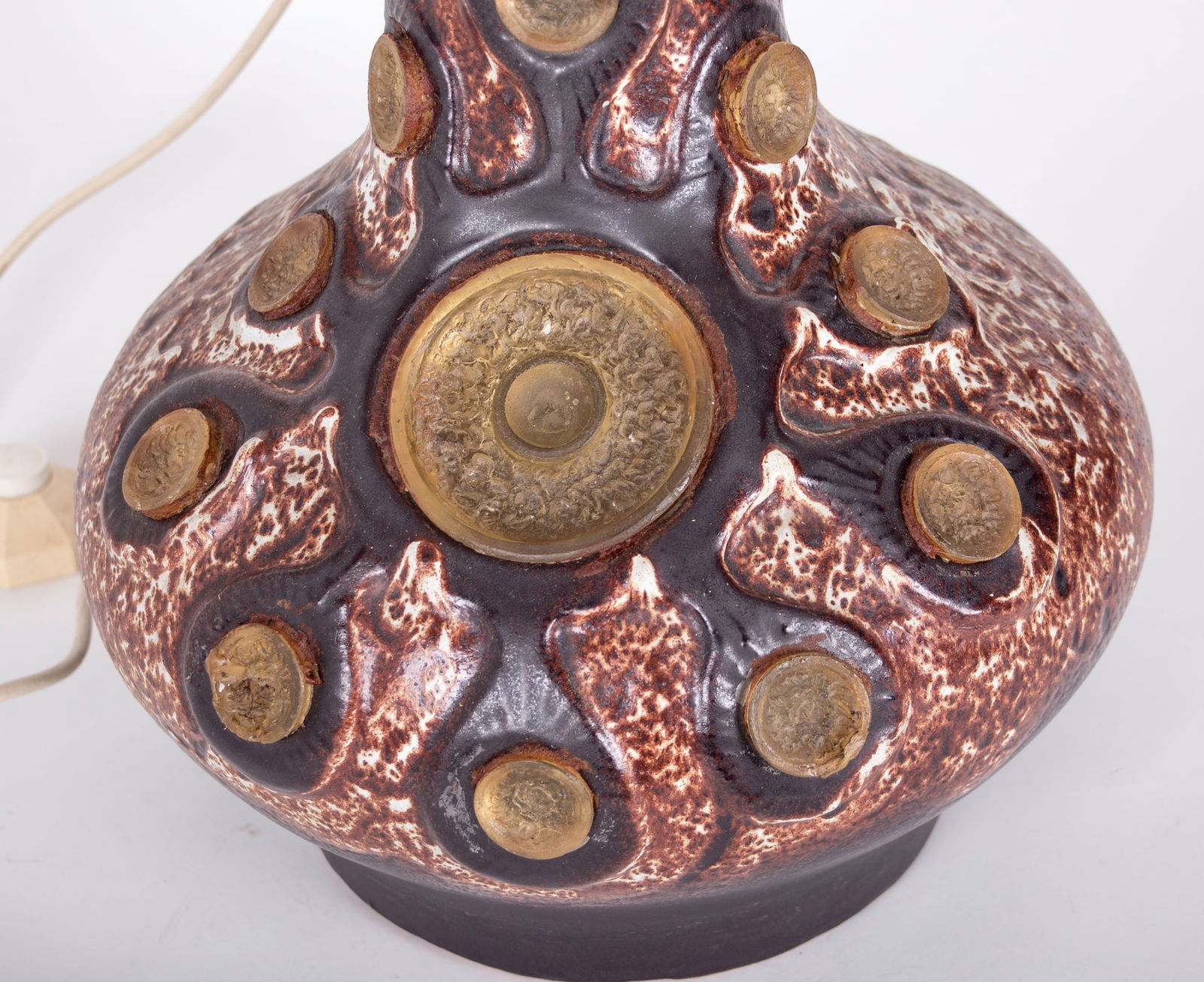 Mid CENTURY French Lamp pottery Accolay ceramic Vallauris Kostanda table lamp - 2