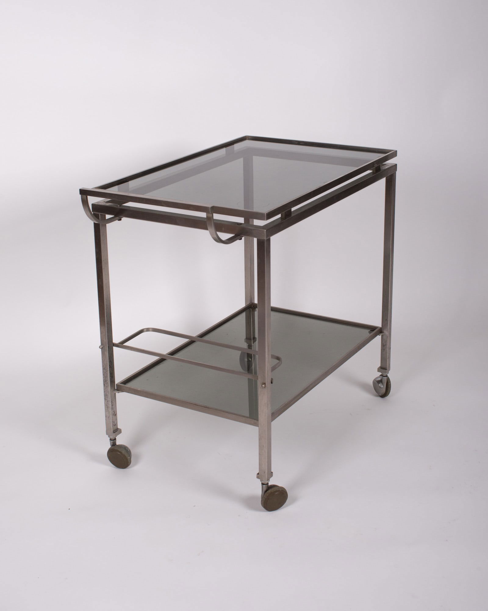 Guy Lefevre Rolling Bar Cart French mid century Maison Jansen - 2