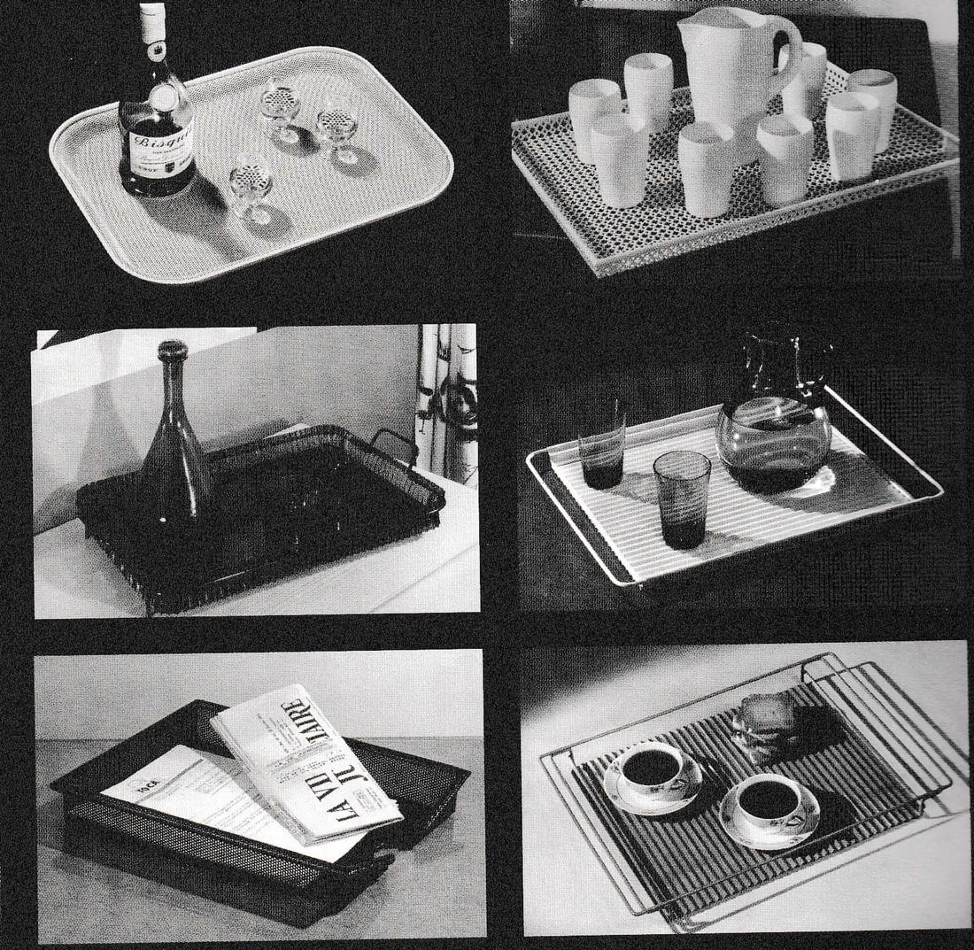 Mategot mid century black Tray small rigitulle - 6