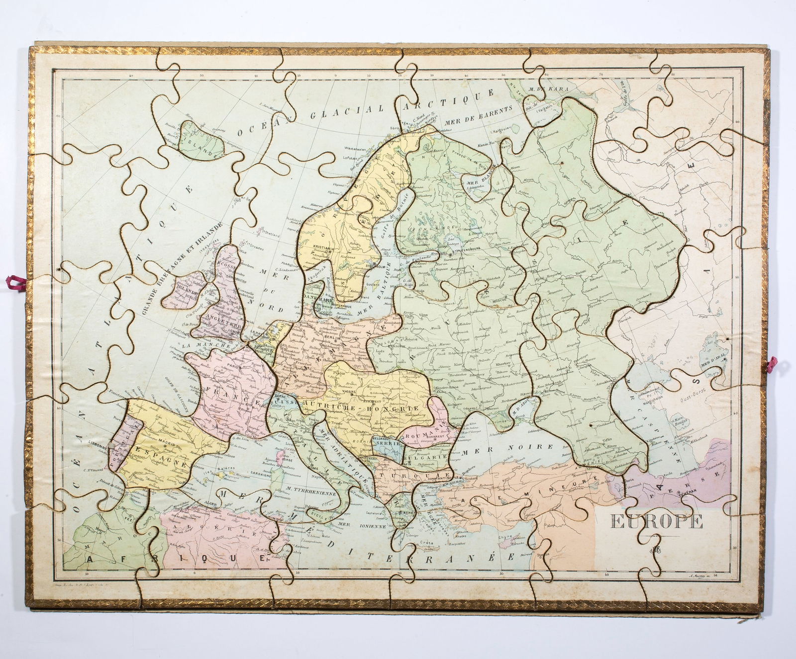 JJF Jouet et Jeux Francais Atlas puzzle set 1904 Paris - 2