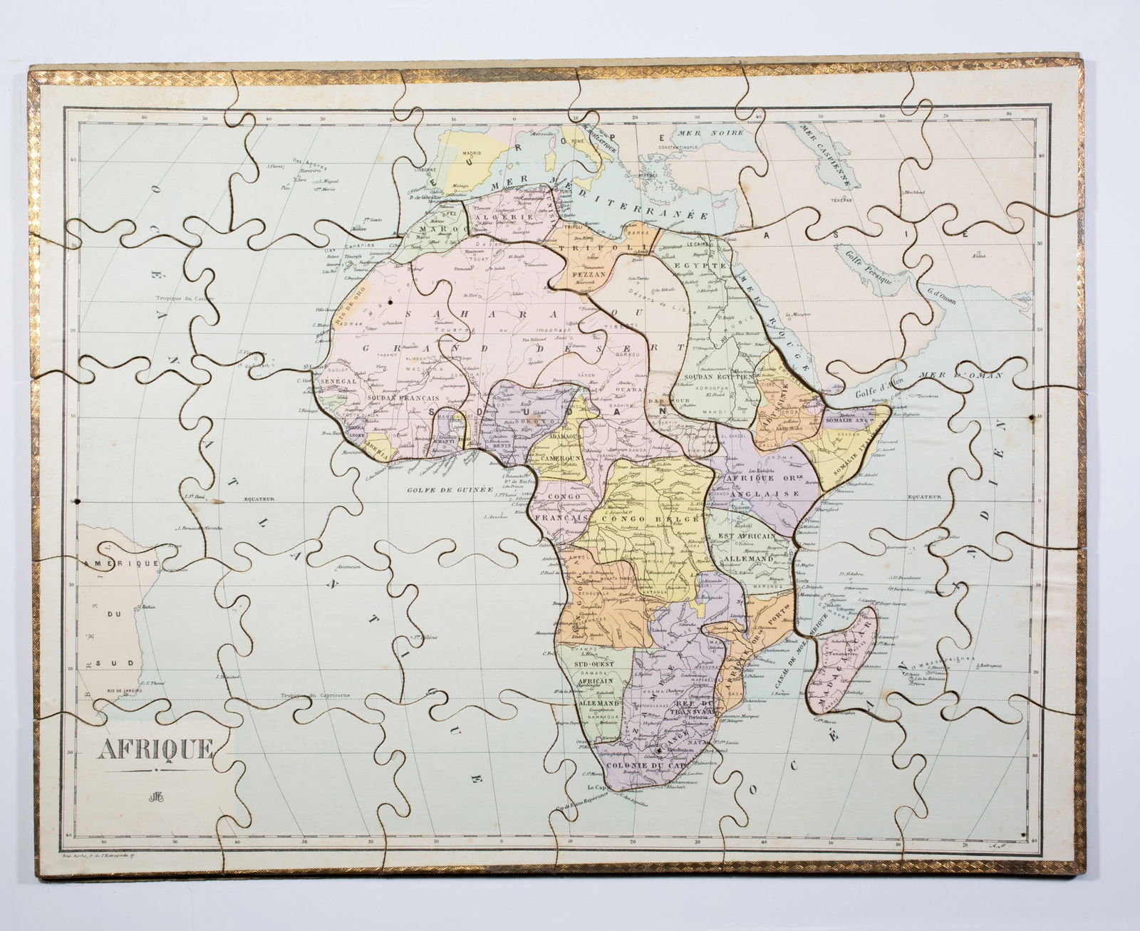 JJF Jouet et Jeux Francais Atlas puzzle set 1904 Paris - 9