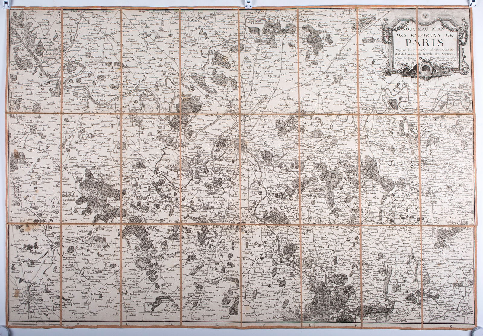 French map 1784 Esnauts & Rapilly Nouveau plan des environs de Paris (1 of 4)