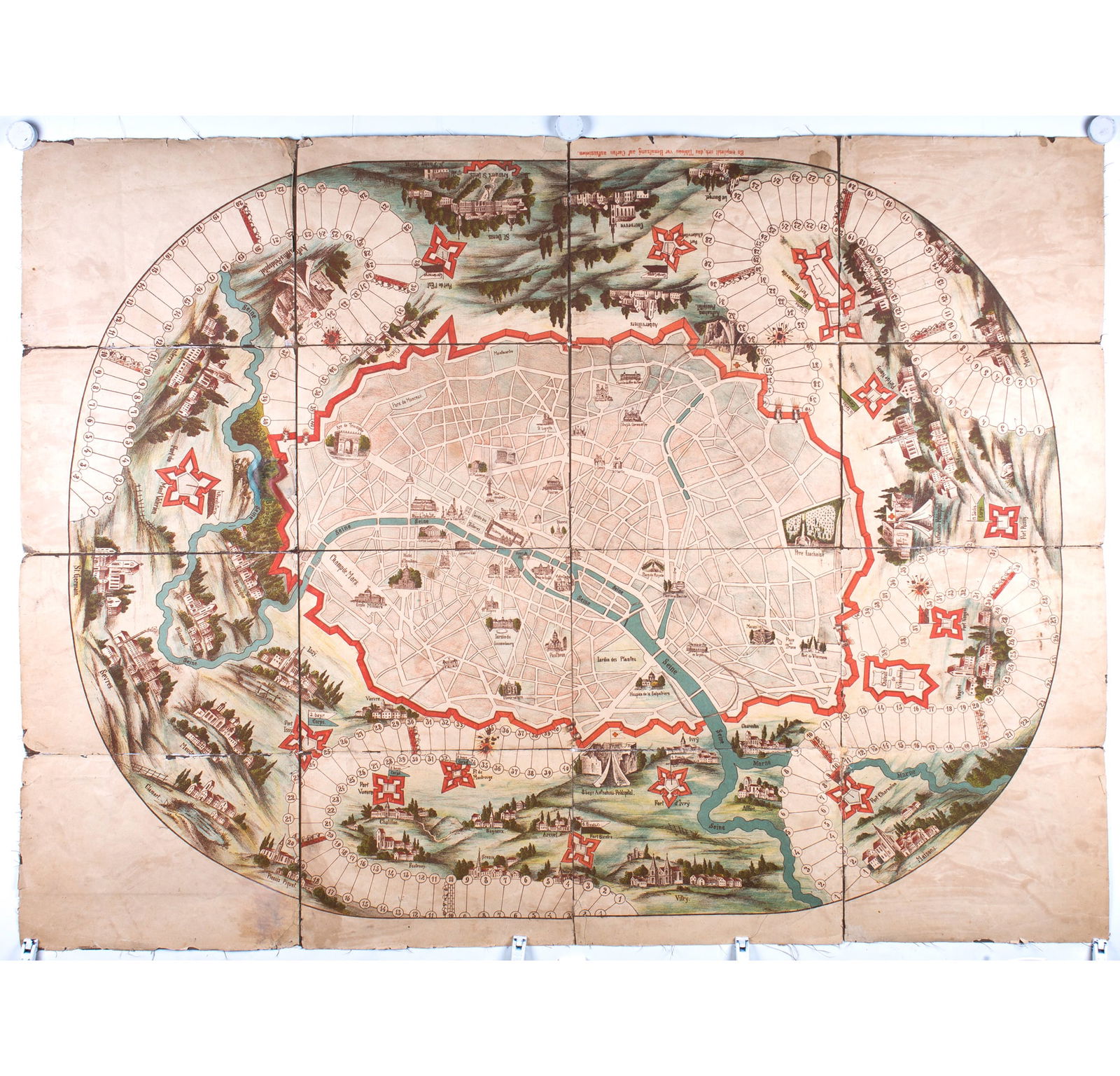 German Ludo game Paris map Franco-German War 1871 (1 of 7)