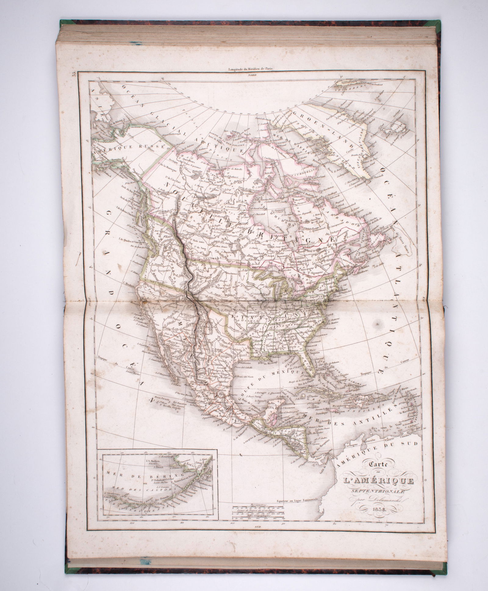 Antique Atlas 1841 engraving Felix Delamarche - 8