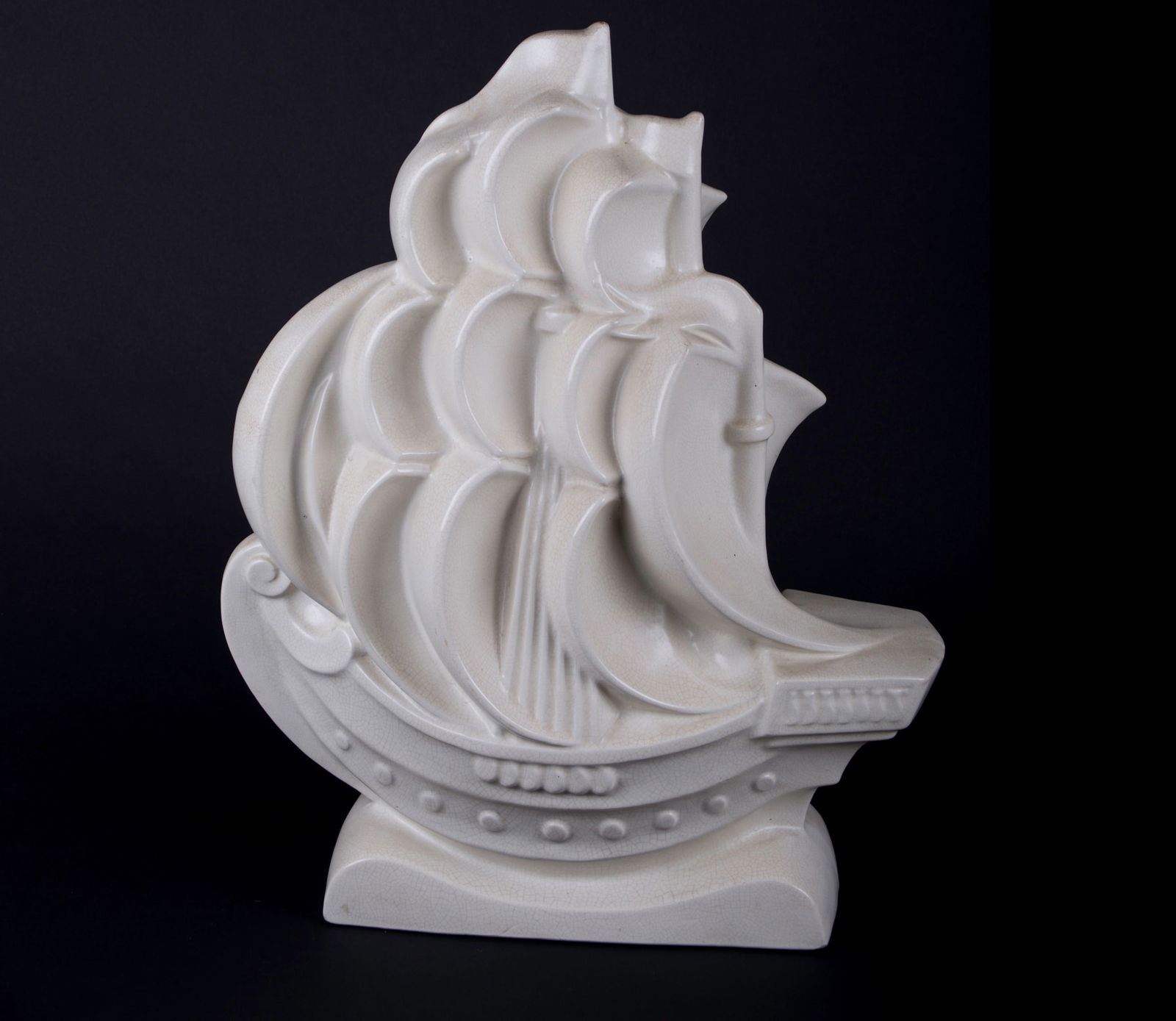 French Art Deco craquele Crackle Ceramic decorative art (1 of 6)