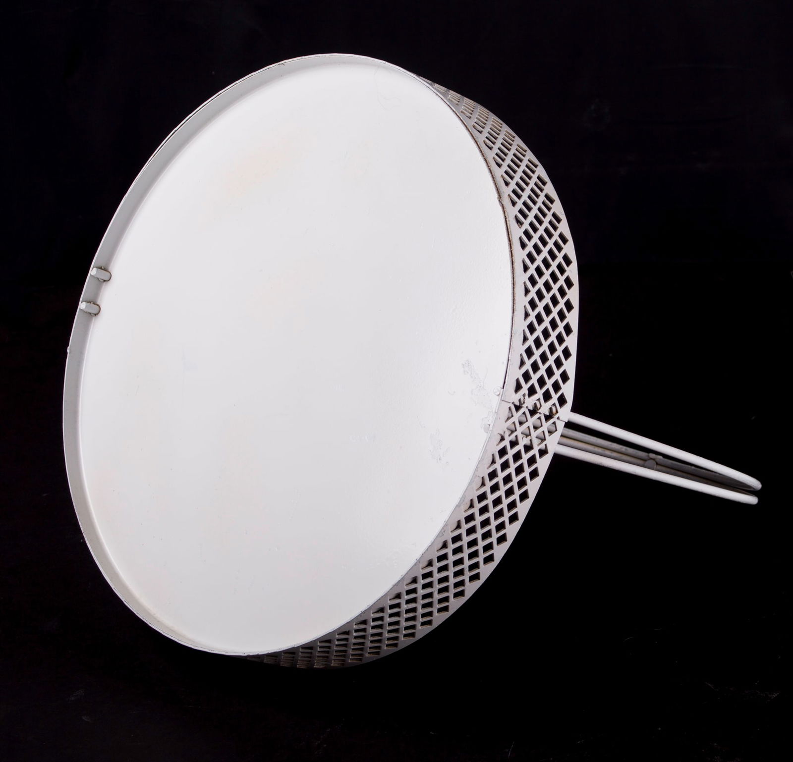 Mategot mid century round Basket rigitulle with square rigitulle - 2