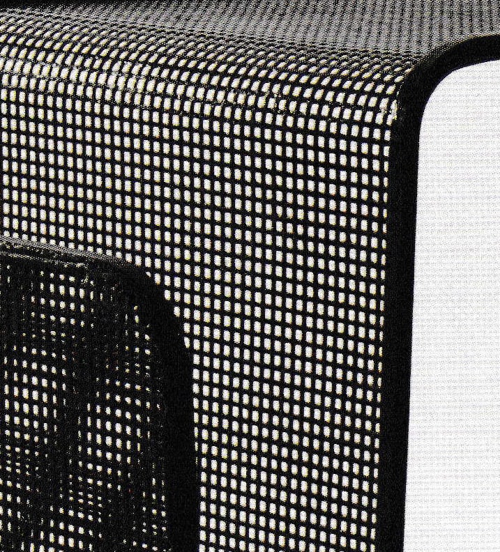 Mategot mid century round Basket rigitulle with square rigitulle - 6