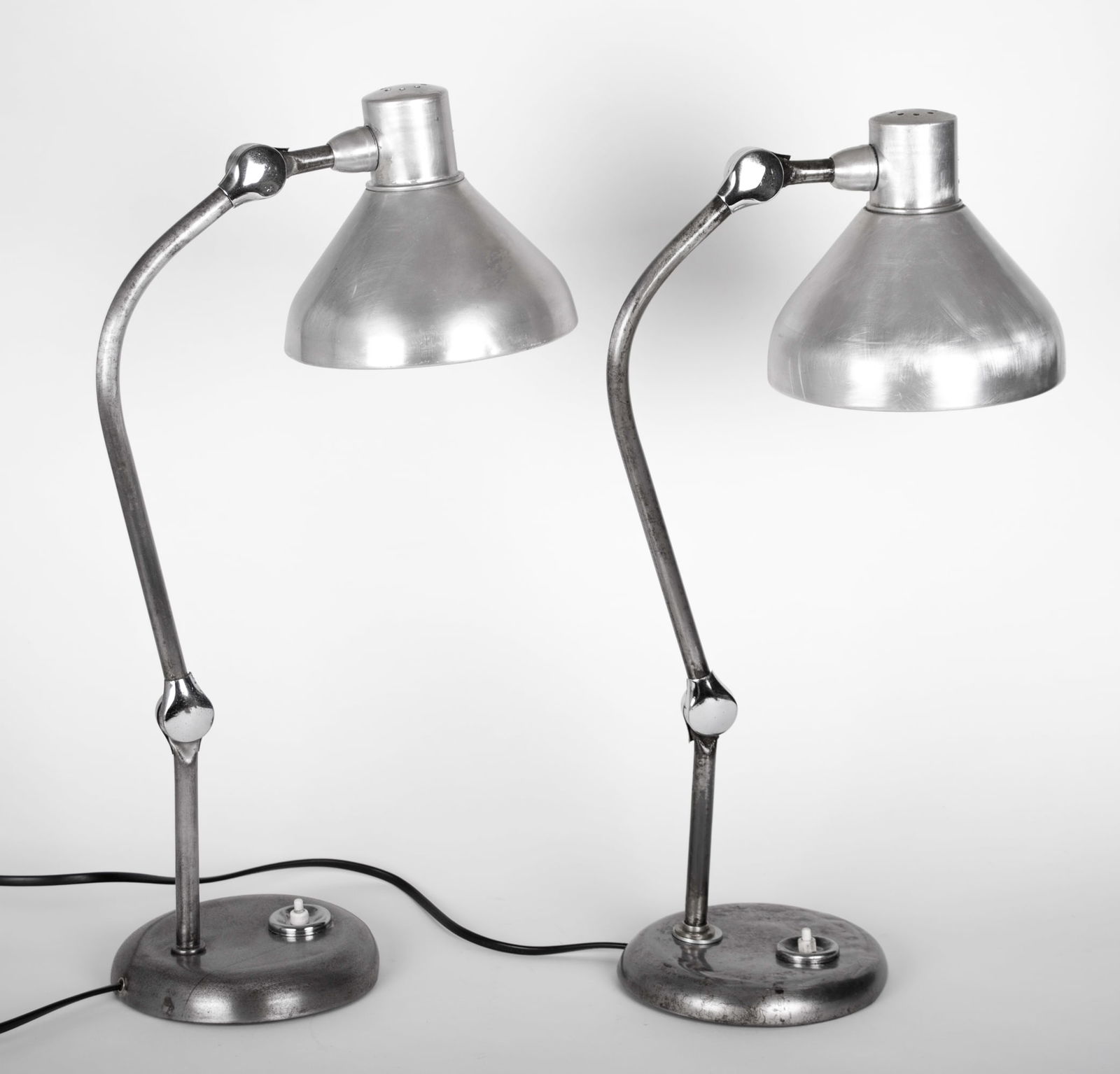 Pair of FRENCH MODERNIST INDUSTRIAL DESK LAMP JUMO GS1 (1 of 7)