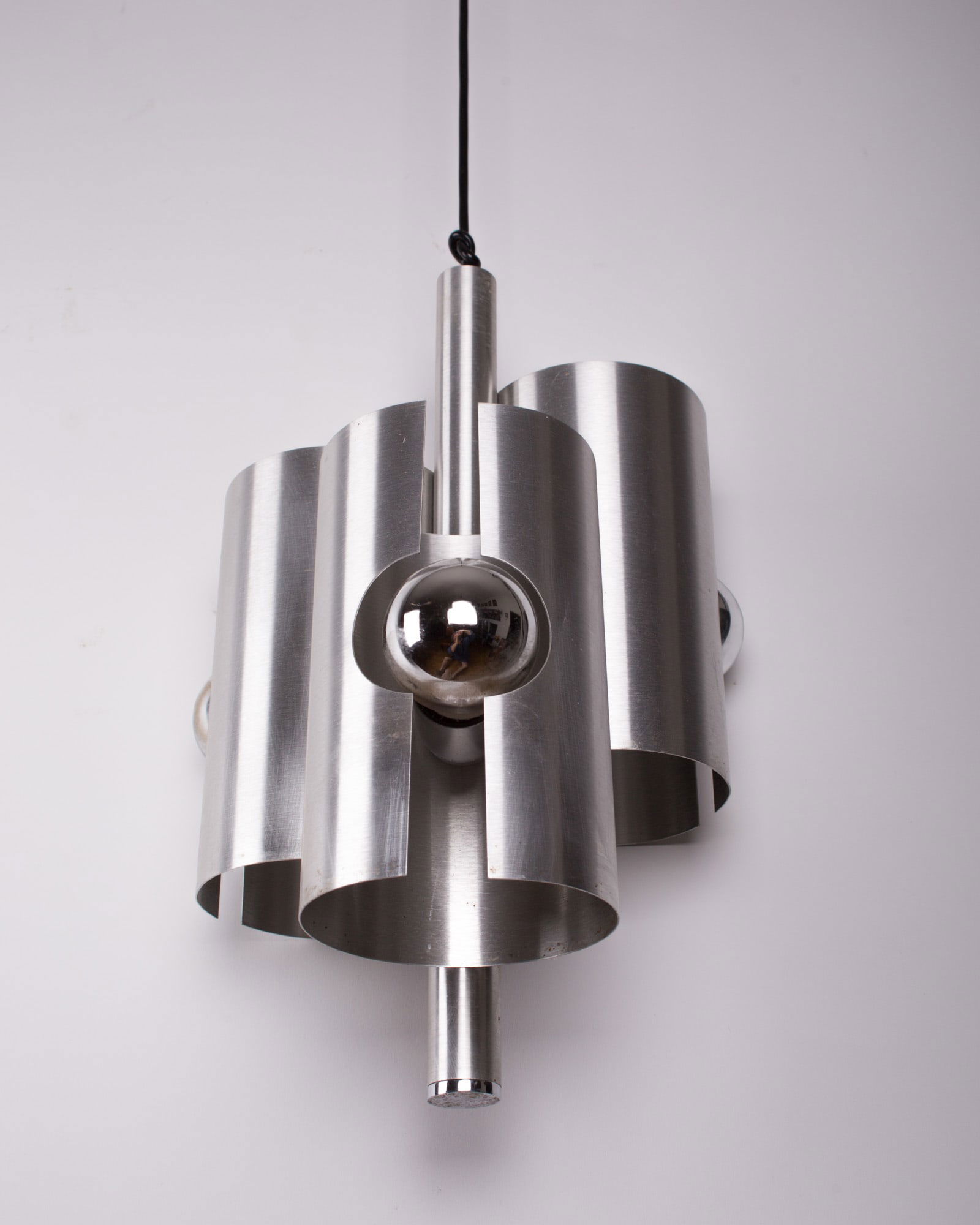 Polam Bielsko-Biała chandelier mid century brutalist Hanging Light - 2
