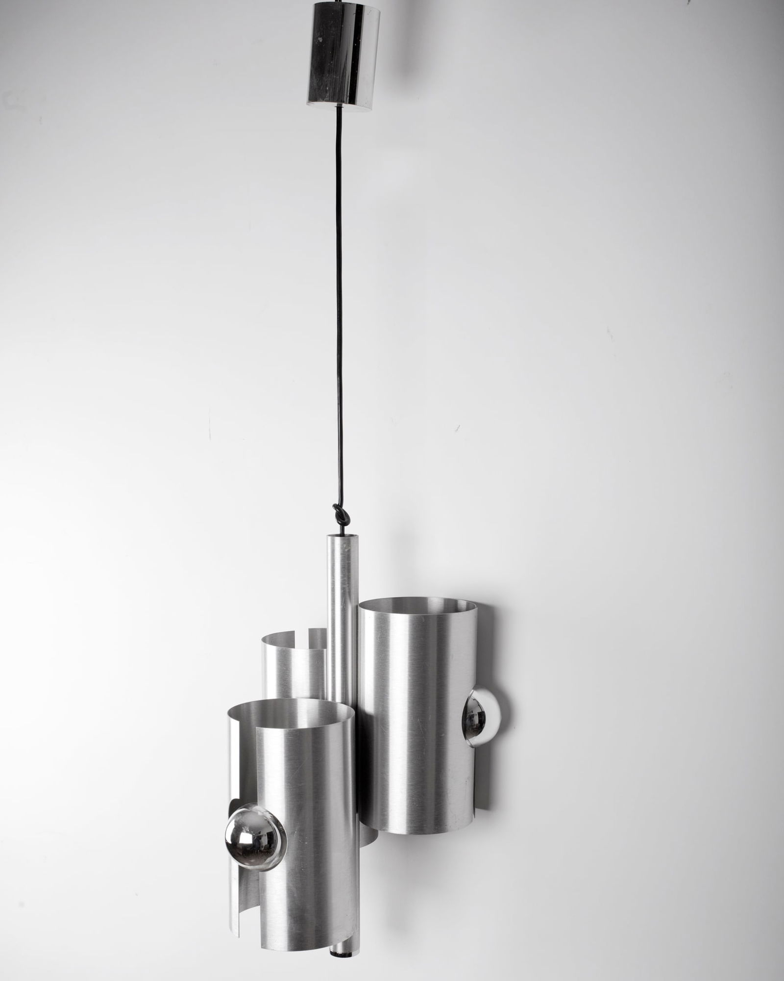 Polam Bielsko-Biała chandelier mid century brutalist Hanging Light - 3