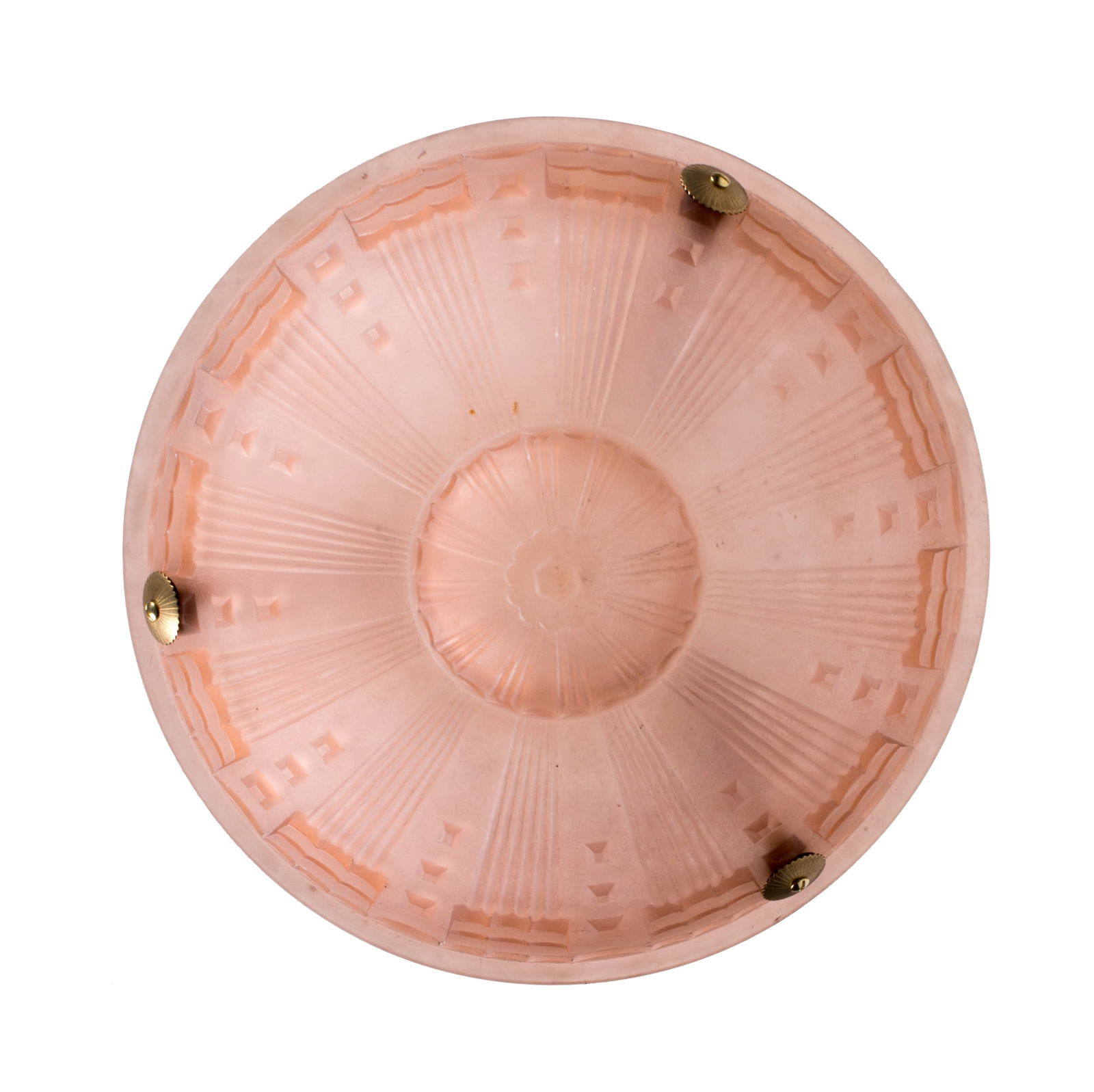 FRENCH ART DECO CHANDELIER MOLDED MULLER CUBIST - 4