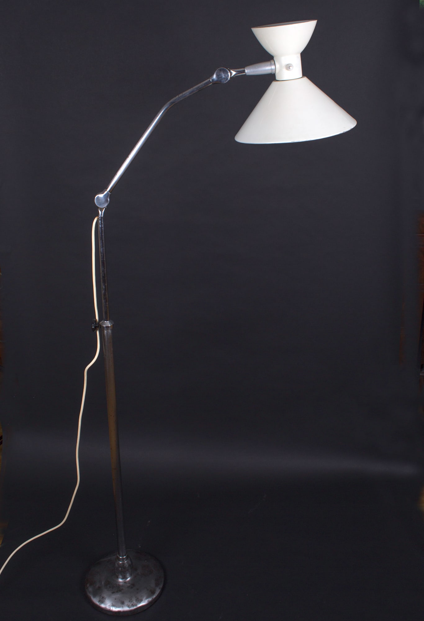 FRENCH MODERNIST FLOOR LAMP JUMO PERRIAND ADNET GUARICHE Diabolo mid century (1 of 5)