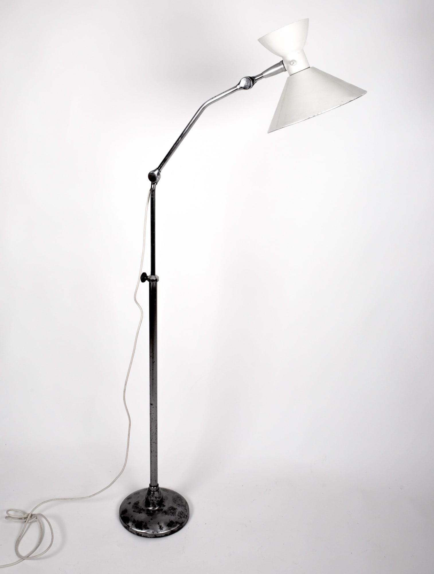 FRENCH MODERNIST FLOOR LAMP JUMO PERRIAND ADNET GUARICHE Diabolo mid century - 4
