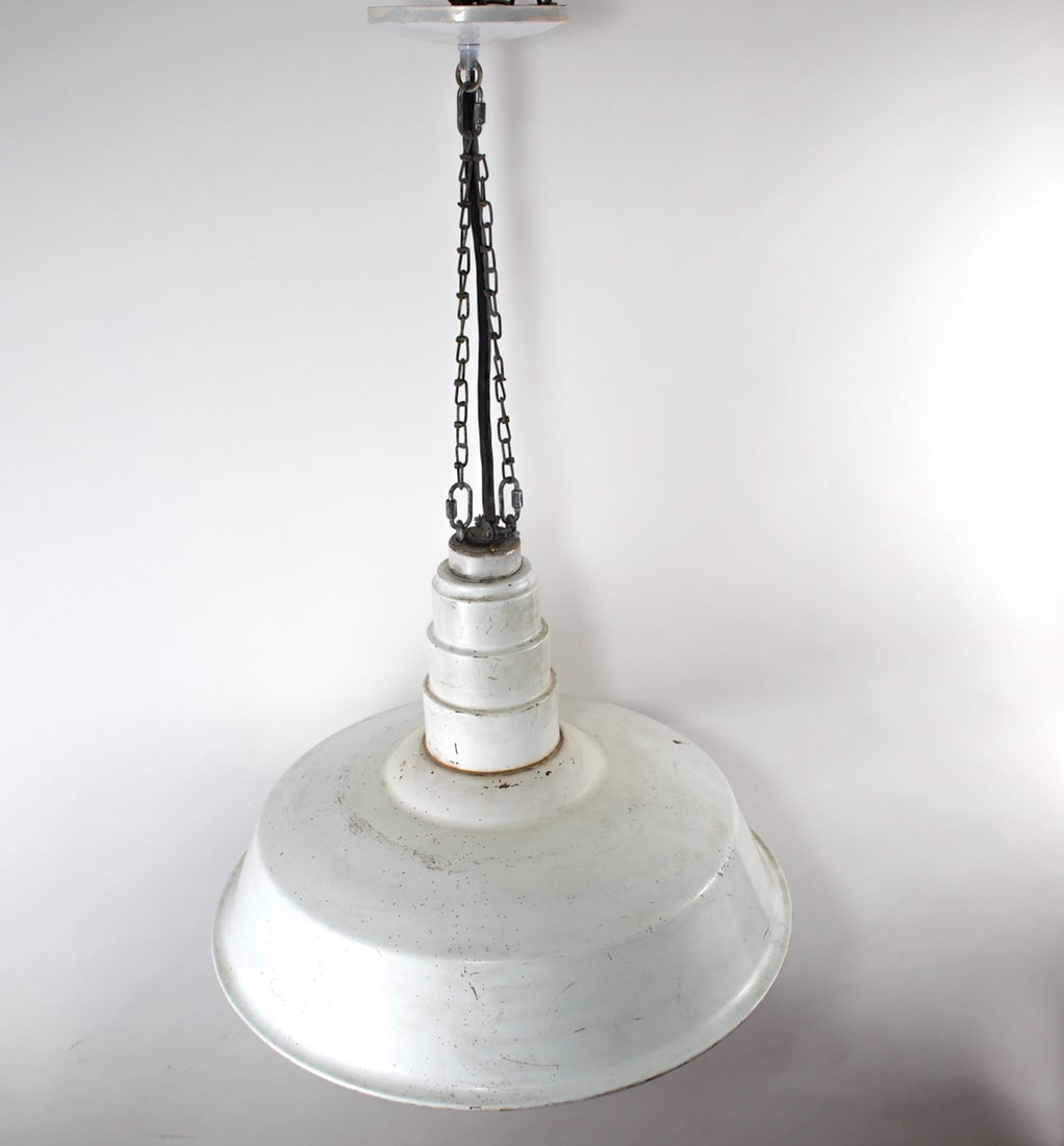 LARGE Bauhaus INDUSTRIAL MODERNIST FACTORY LAMP pendant LIGHT - 3