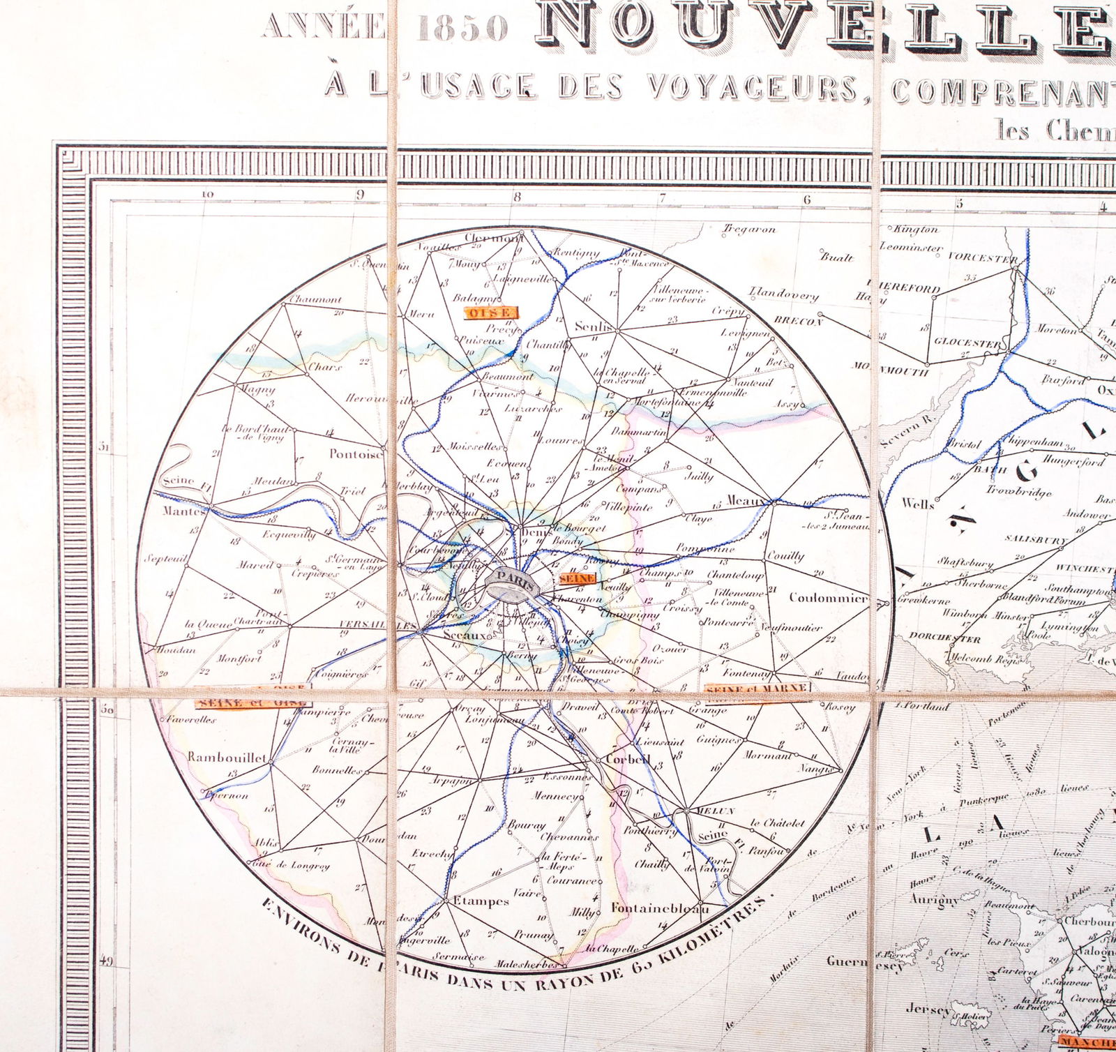 French map of France postal service Logerot Paris 1830 , Fremin geographer - 3