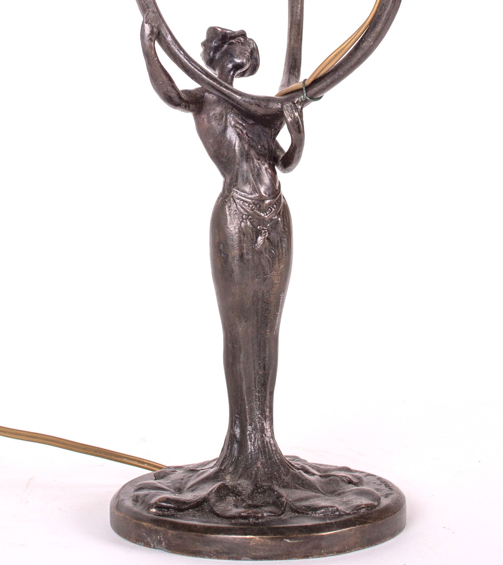 Art Nouveau table lamp bronze sculpture Lucien Alliot Nancy - 3