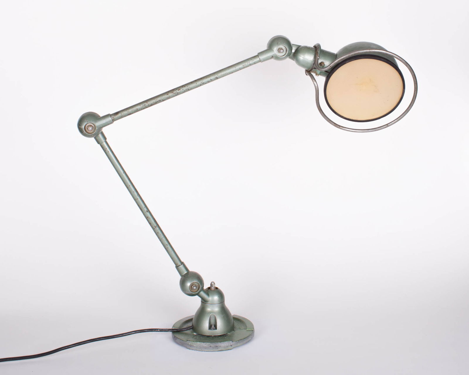 French industrial modernist task lamp Domecq original green finish - 3