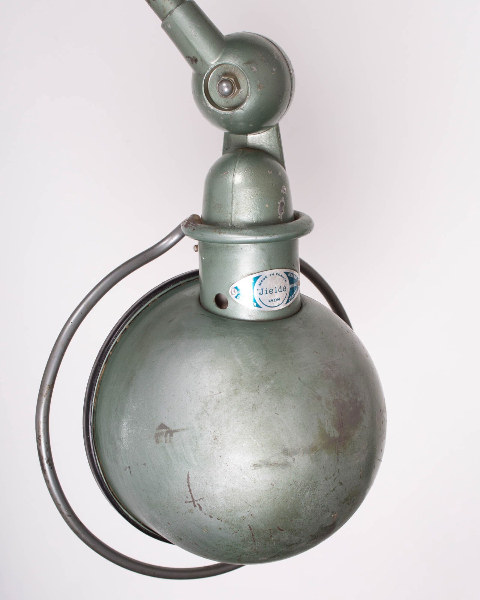 French industrial modernist task lamp Domecq original green finish - 4