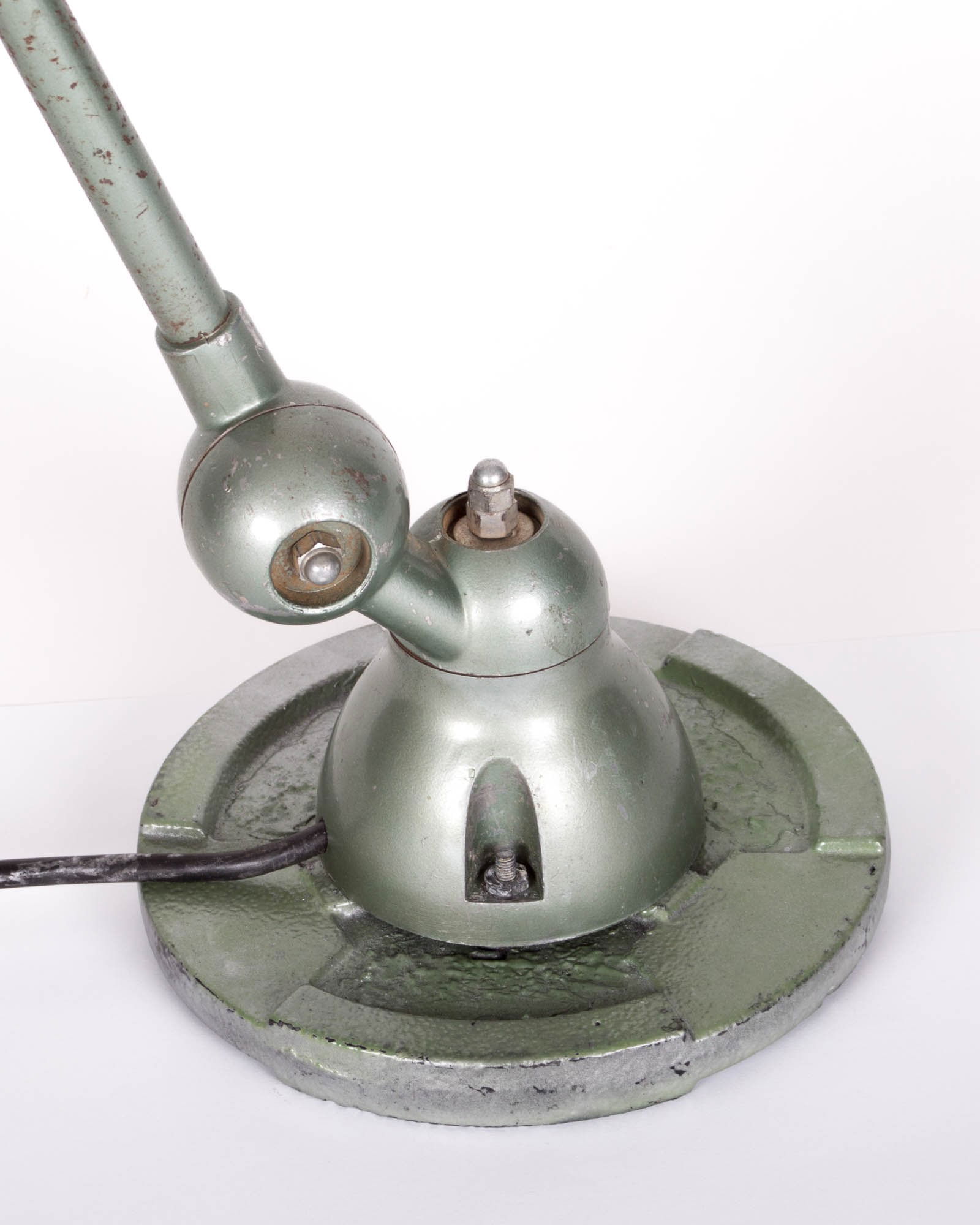 French industrial modernist task lamp Domecq original green finish - 7