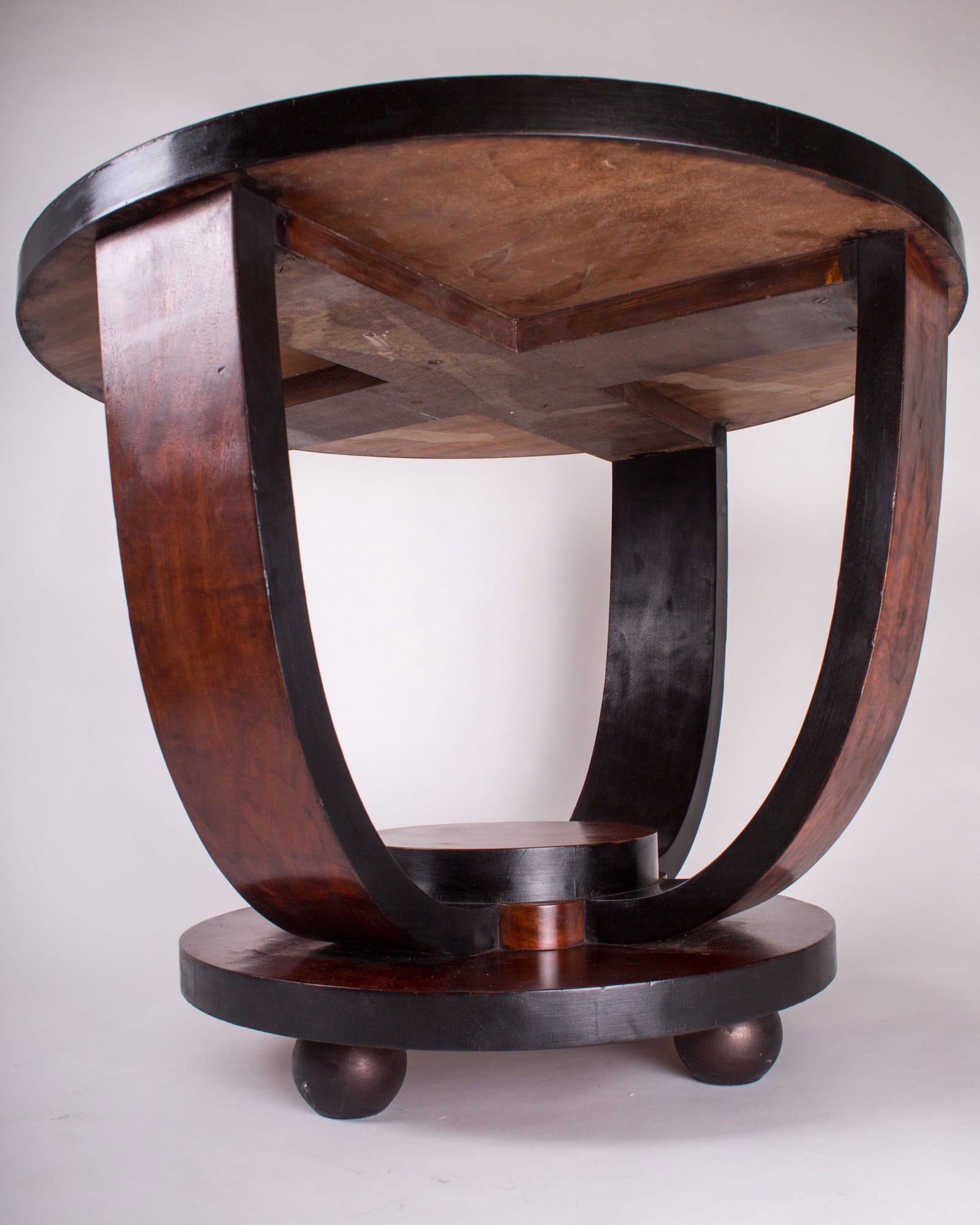 LARGE FRENCH ART DECO SIDE TABLE LELEU STYLE - 2