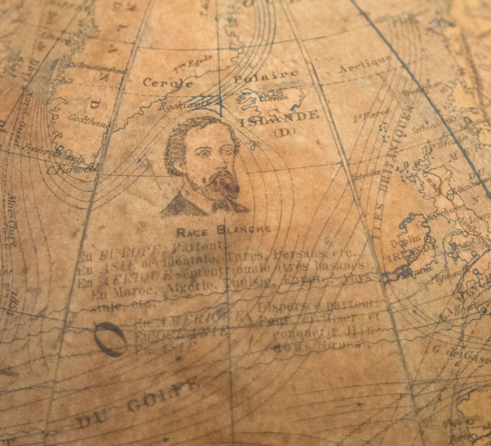 1880 antique terrestrial globe Windels - 5