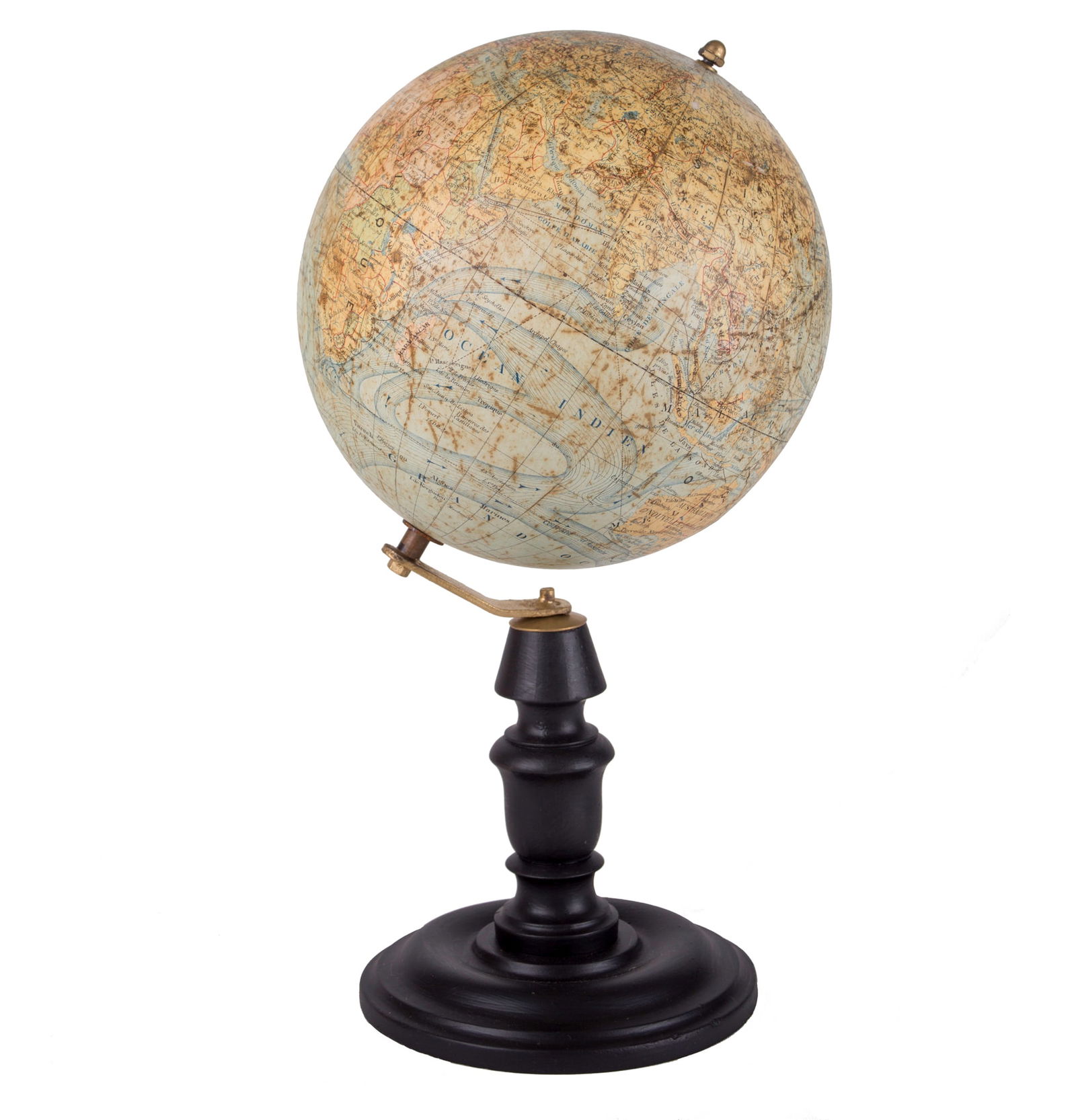 1880 Small 8" LEBEGUE FRENCH ANTIQUE TERRESTRIAL GLOBE MAPPEMONDE (1 of 7)