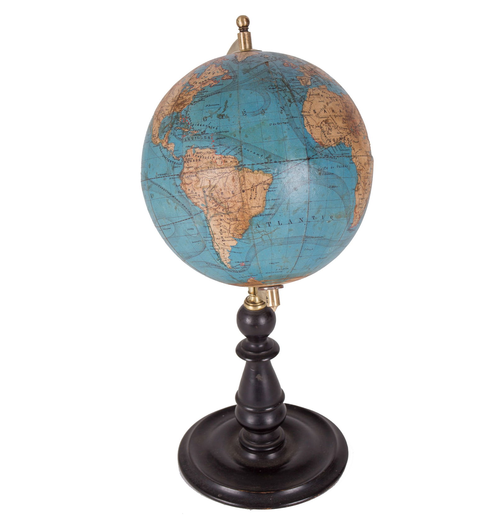 1860's 7" Vivien de Saint Martin Shotte editor French terrestrial globe - 2