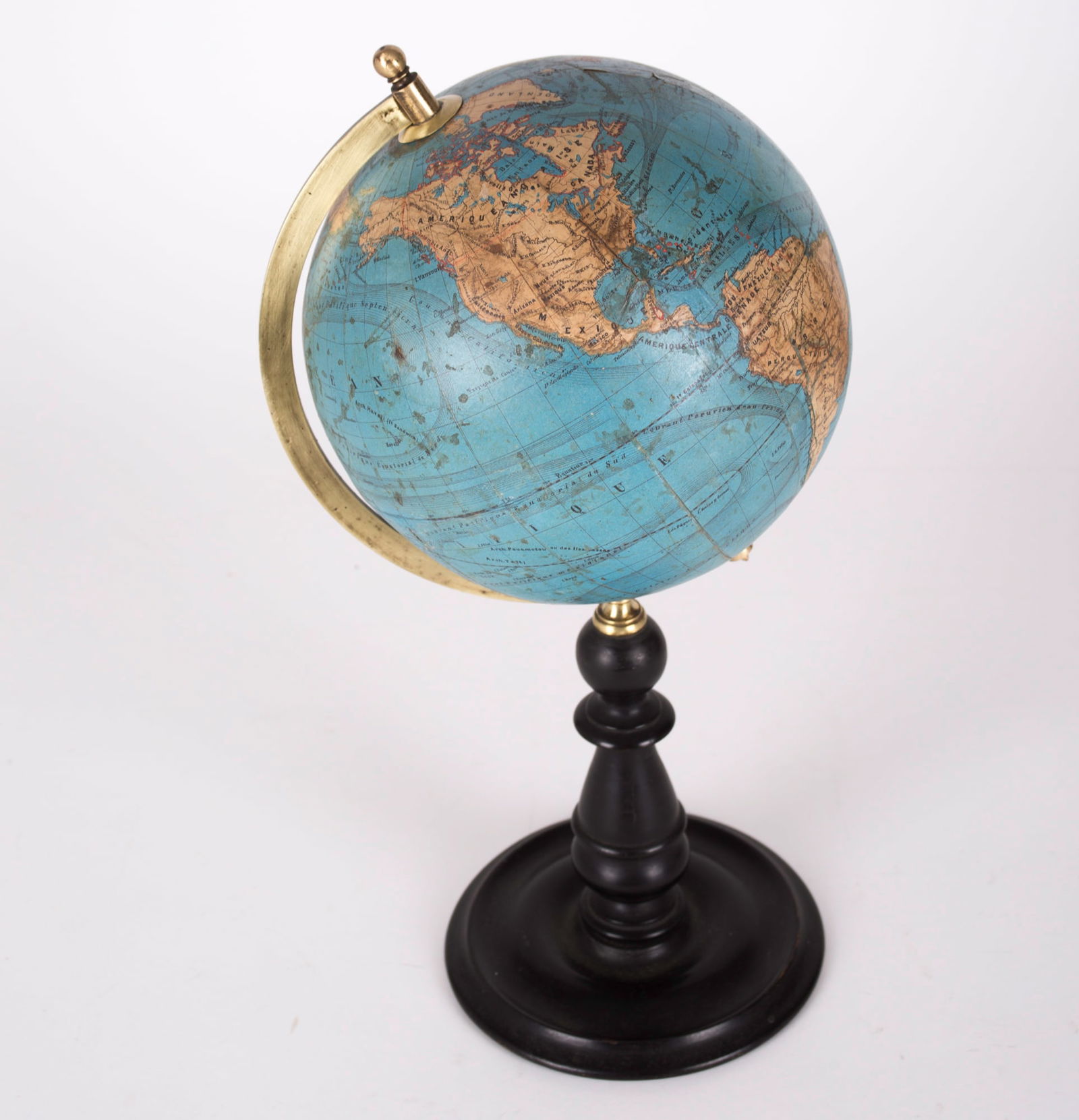 1860's 7" Vivien de Saint Martin Shotte editor French terrestrial globe - 5