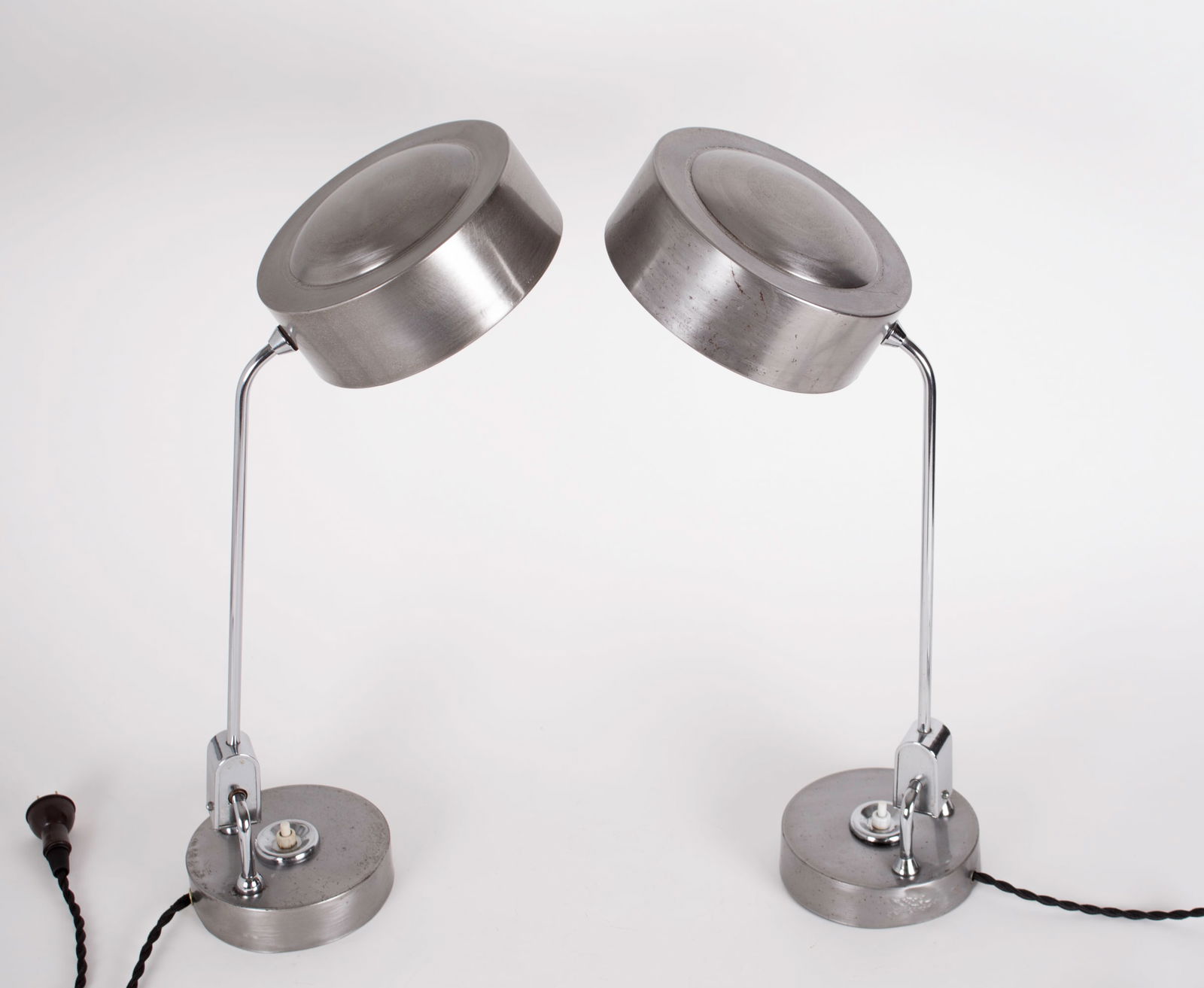 Pair of 700 modernist French task lamp mid century Jumo - 5