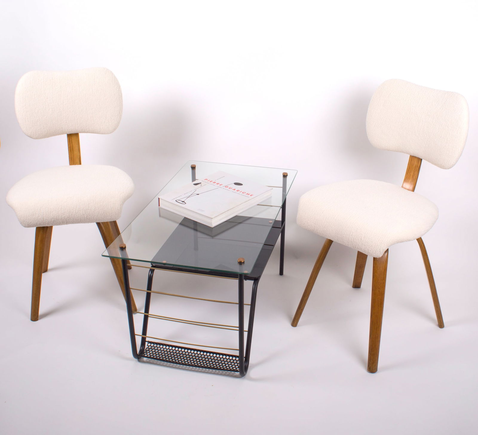 Set of 4 chairs Bow Wood Wilhelm Von Bode Edition Steiner 1950 - 8