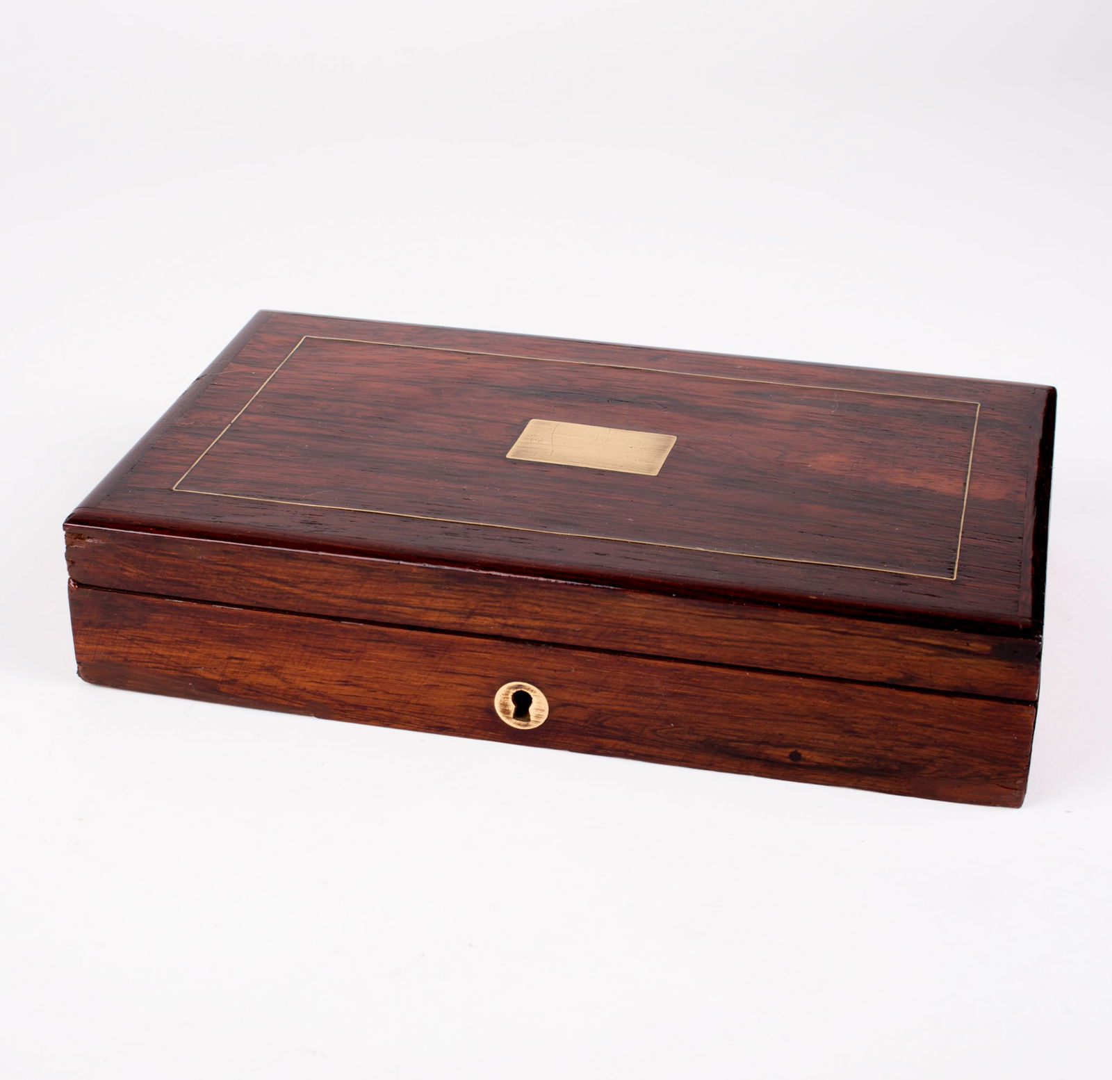 French set of brass compass 19th mahogany box. (1 of 3)