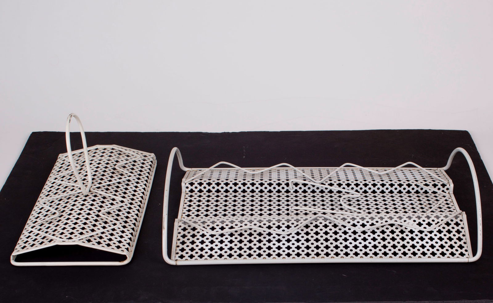 FRENCH MODERNIST Set bottle and Glass carrier MATEGOT Mid century RIGITULLE - 4