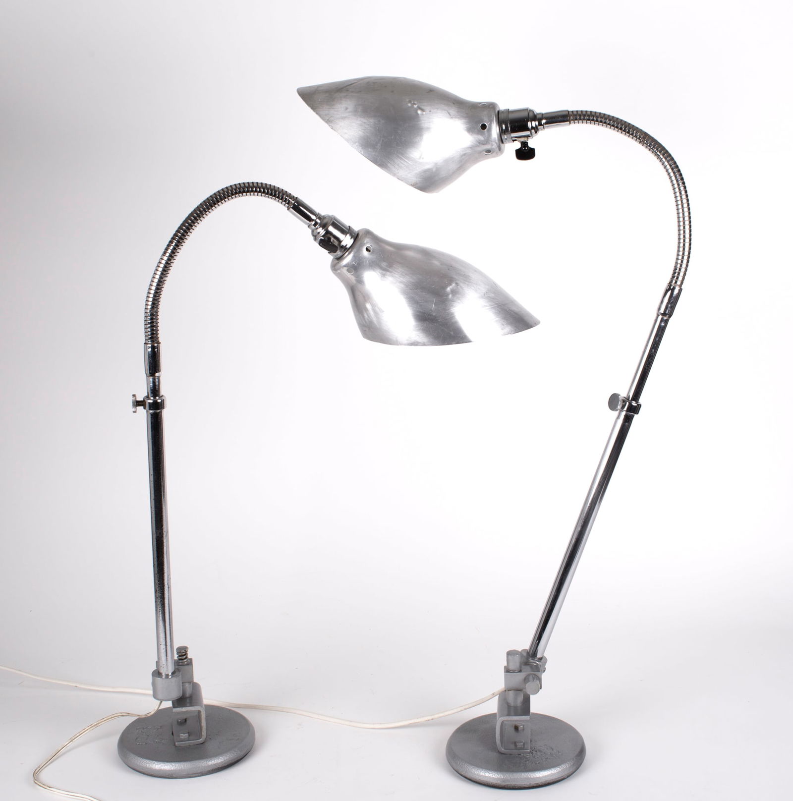 FRENCH INDUSTRIAL MODERNIST pair LAMPS KI-E-KLAIR - 3