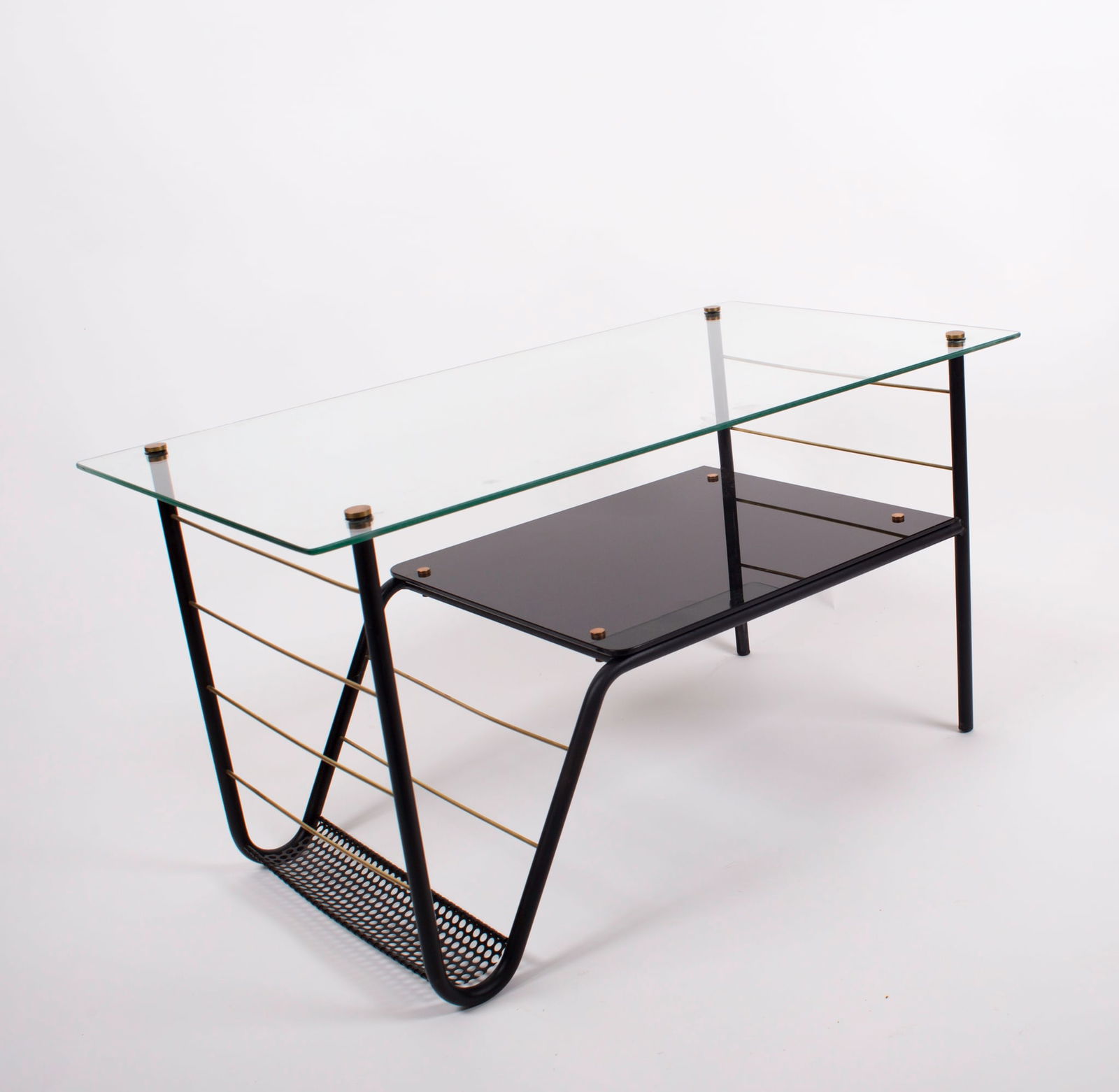 FRENCH MID CENTURY COFFEE TABLE GUARICHE manner - 5