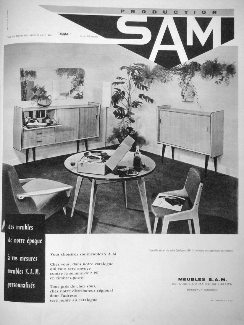 French mid century SAM coffee table circa 1960 - 5