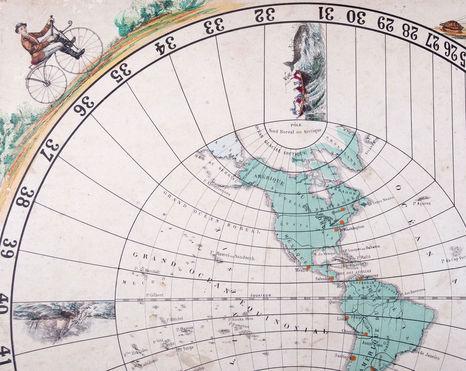 The Race Around the World, Coqueret, publisher, lithographs. H. Jannin, Paris," - 3