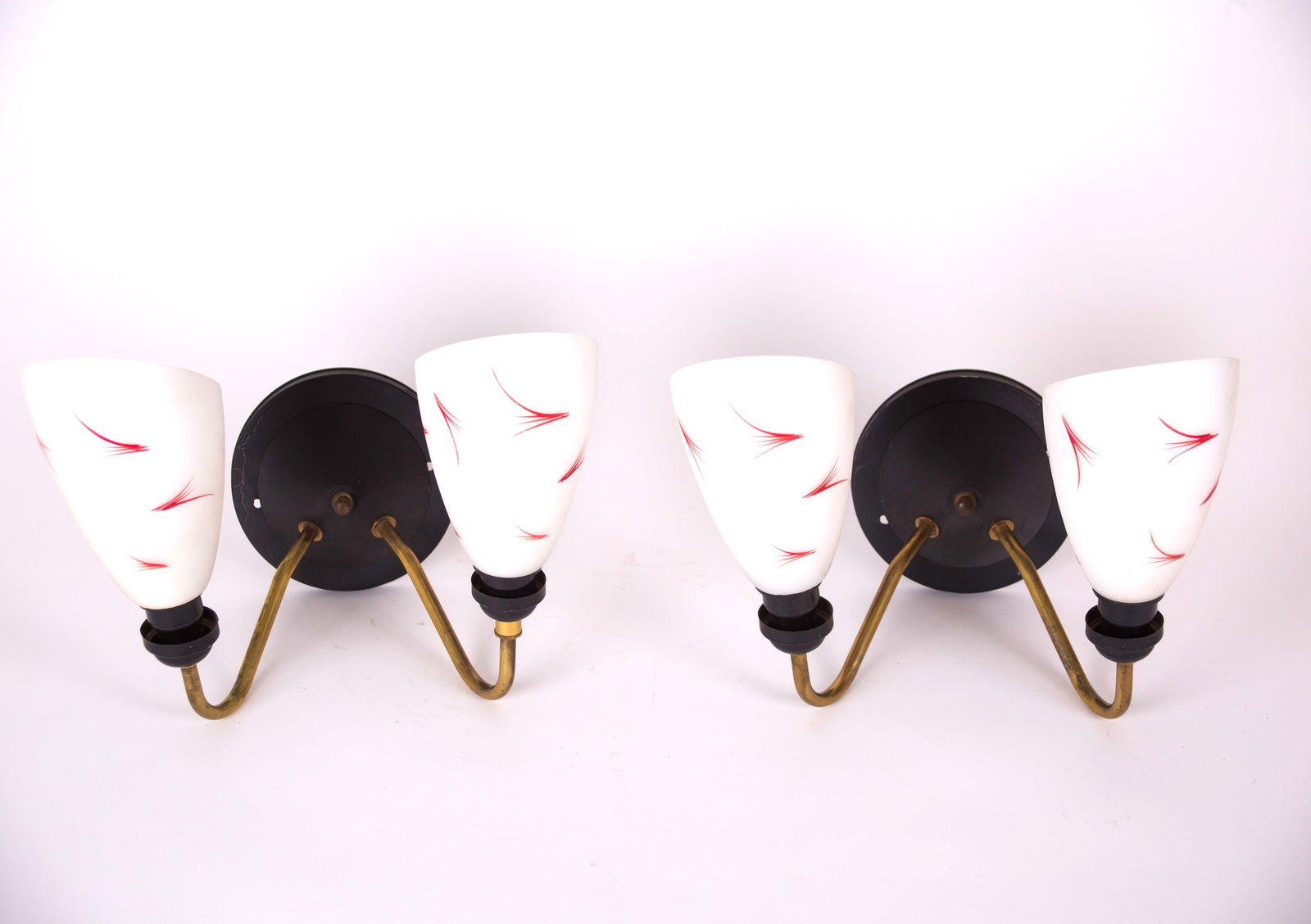 Pair of French mid century Arlus Sconces - 2