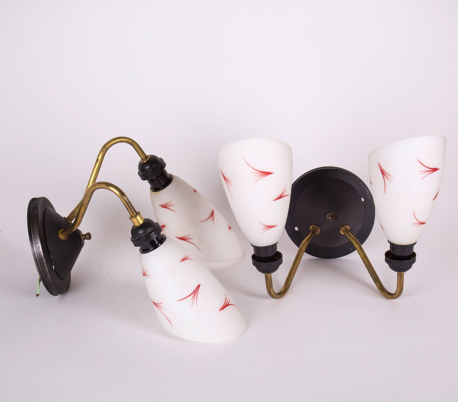 Pair of French mid century Arlus Sconces - 4