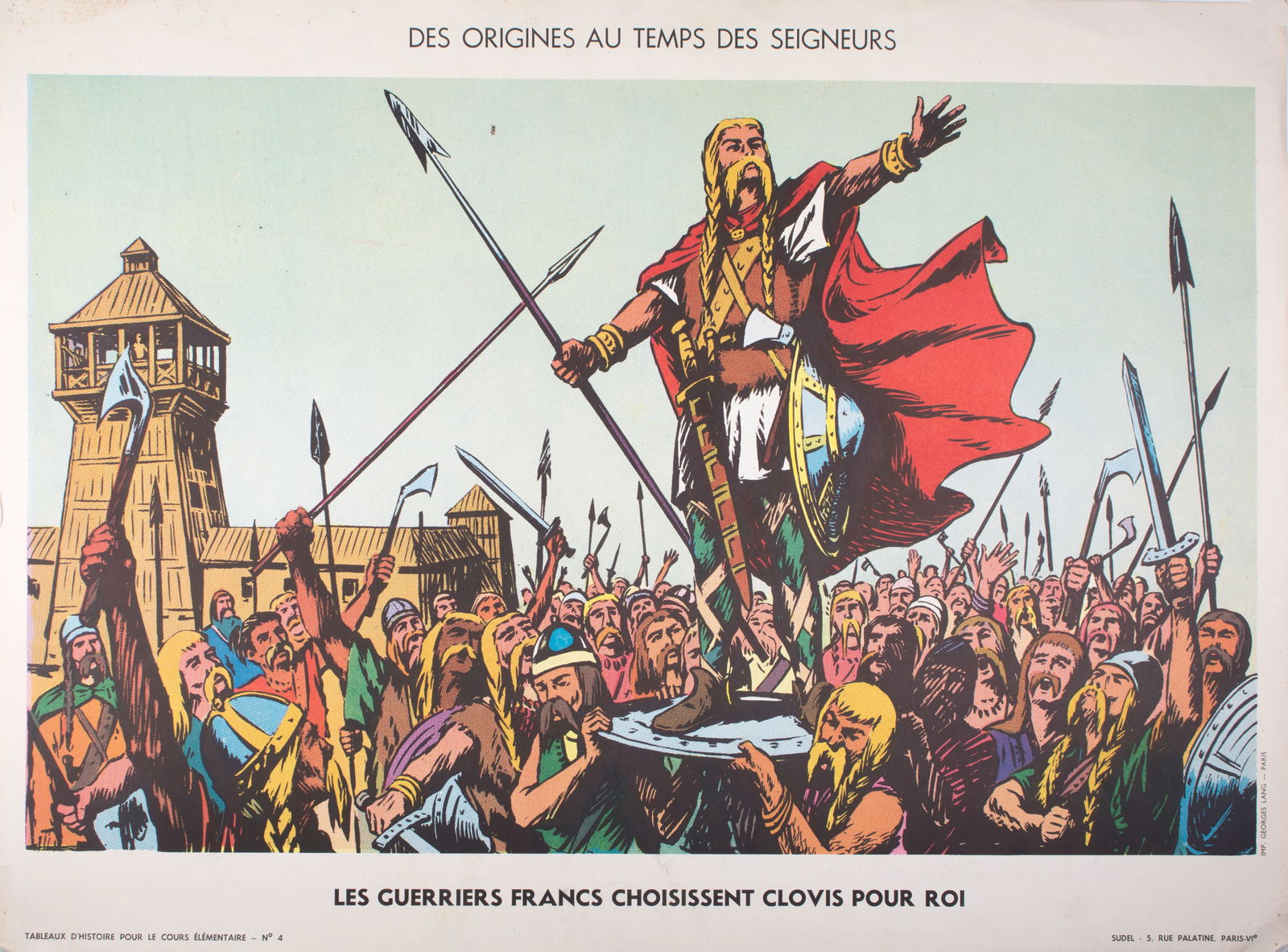 Vintage History French School Poster, Sudel , plate 4 and 8 double si (1 of 3)