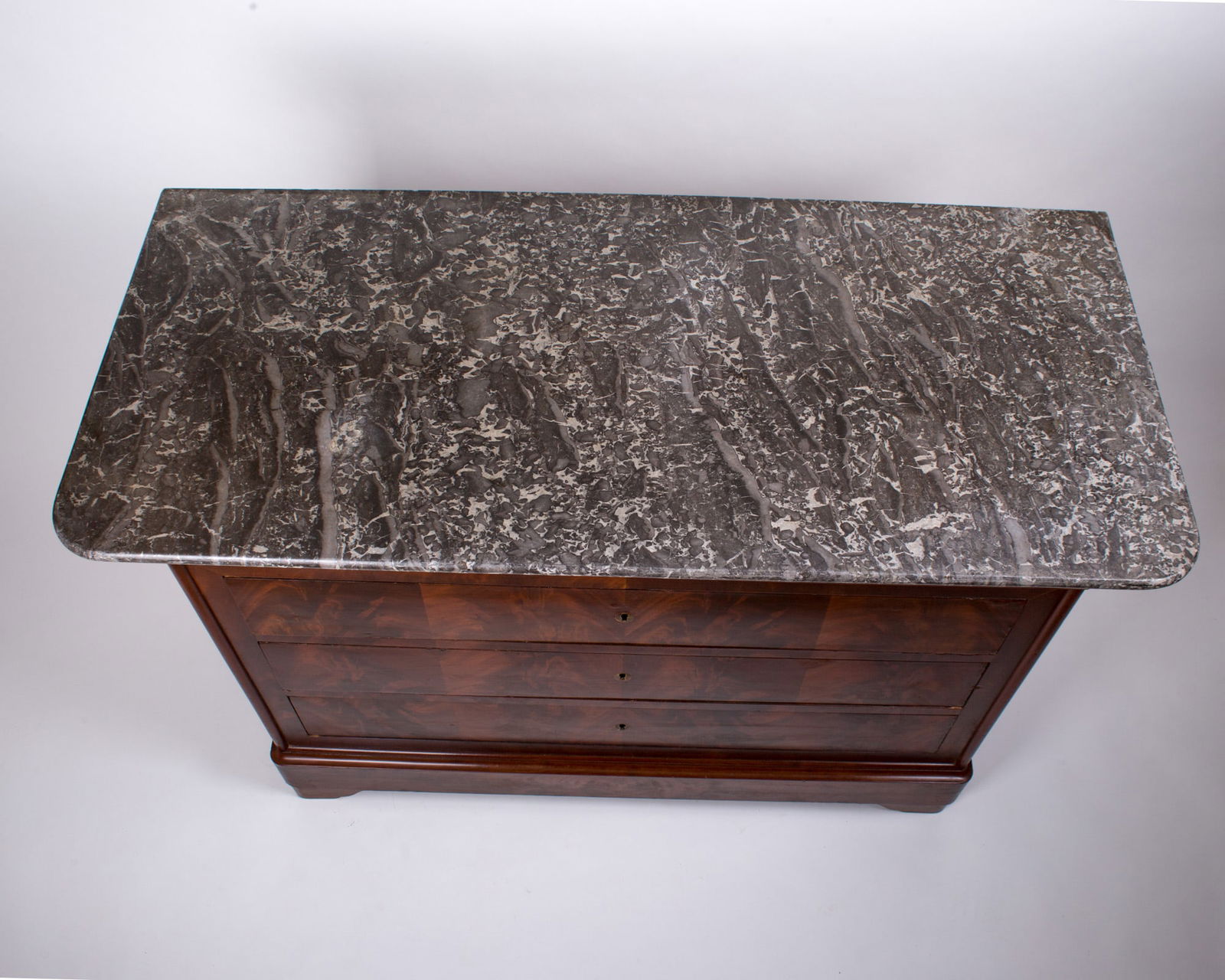 French Marble Top Chest of Drawers Louis Philippe 1840 cubain mahogany - 2