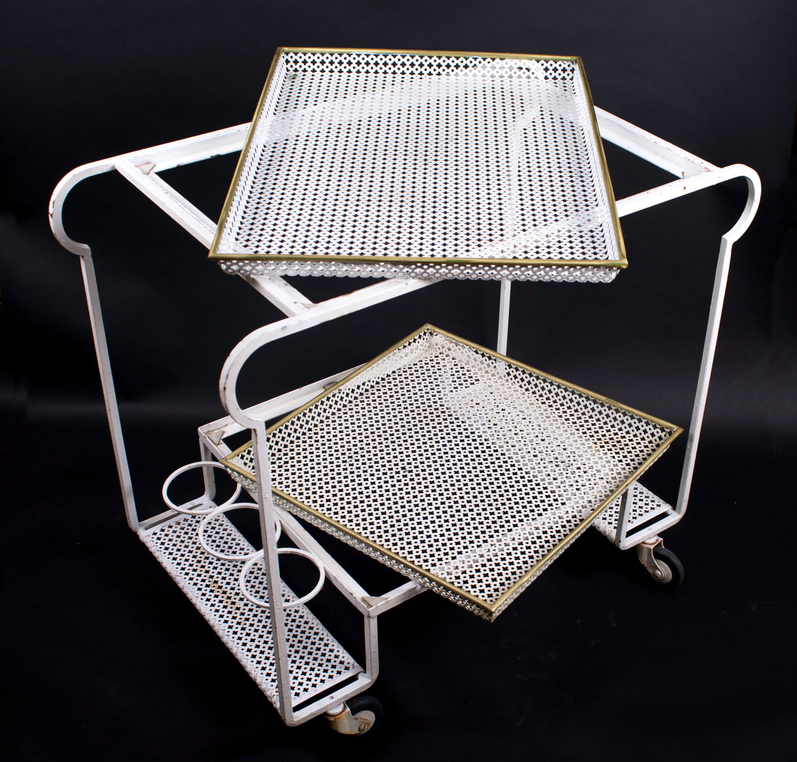 FRENCH MODERNIST serving table MATEGOT original paint - 4