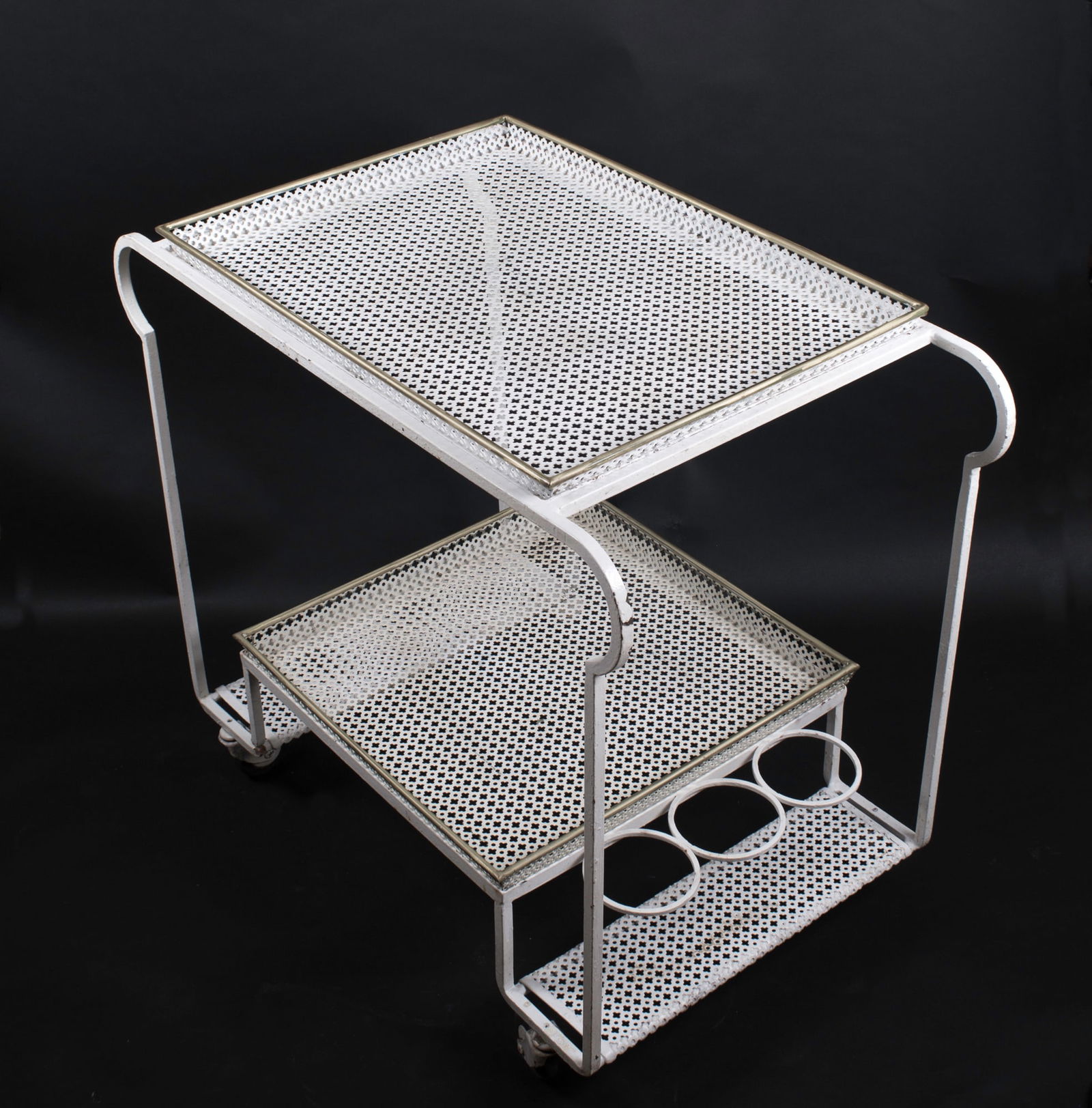 FRENCH MODERNIST serving table MATEGOT original paint - 7