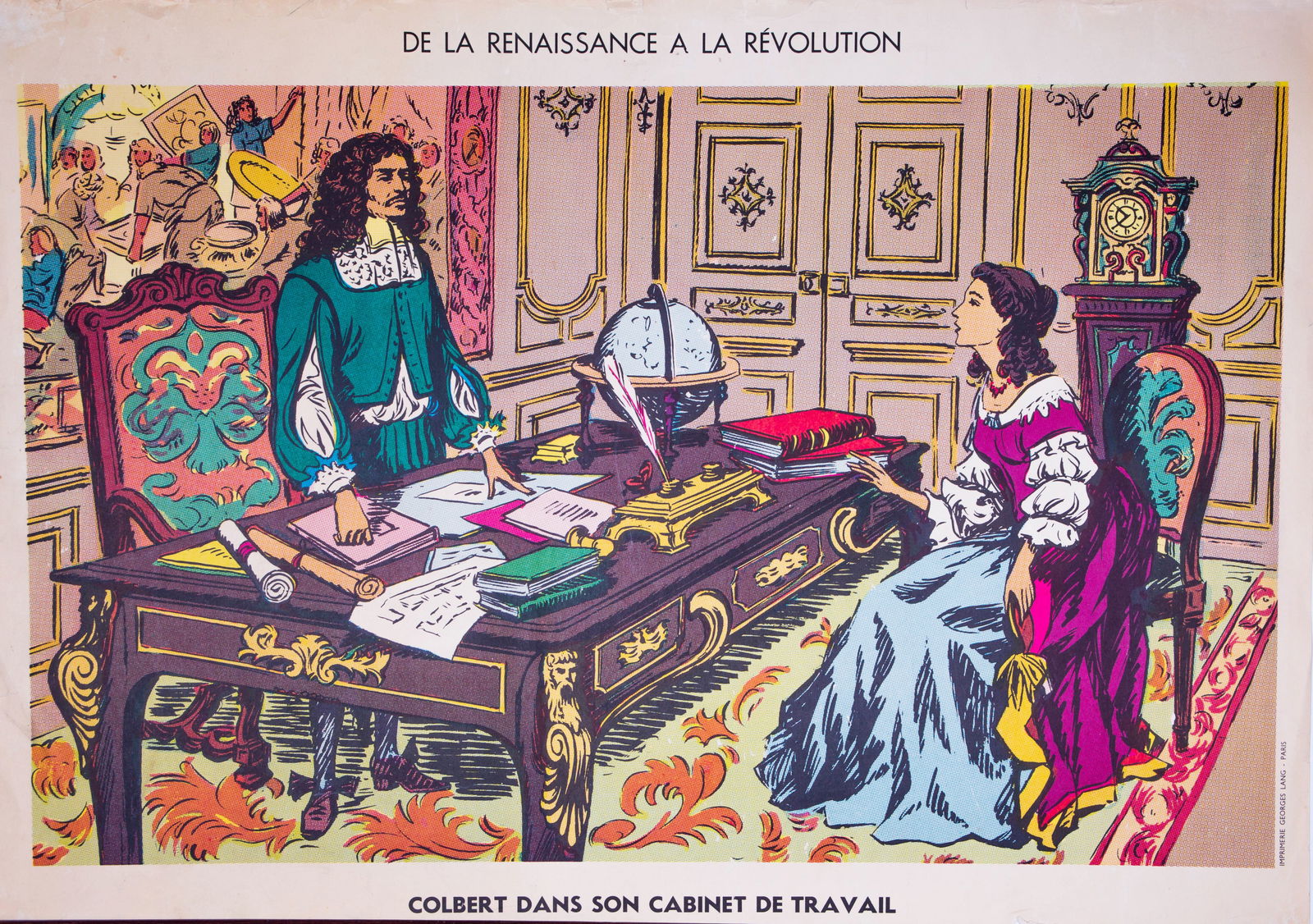 Vintage History FrenchSchool Poster, Georges Lang (No. 17 & 21) - Double-Sided - 3