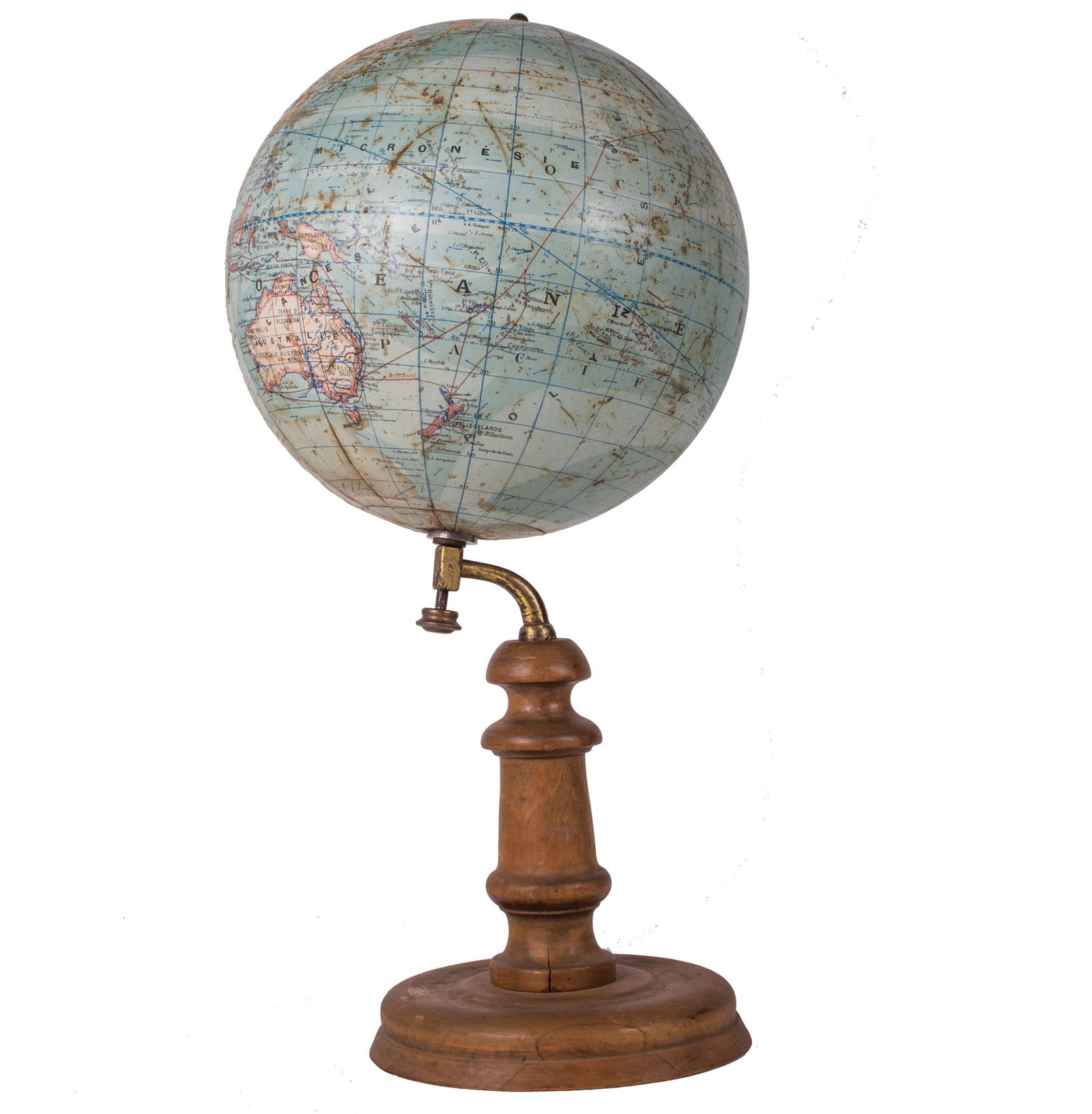 French Ikelmer terrestrial globe 11 inches 1880 school globe - 6