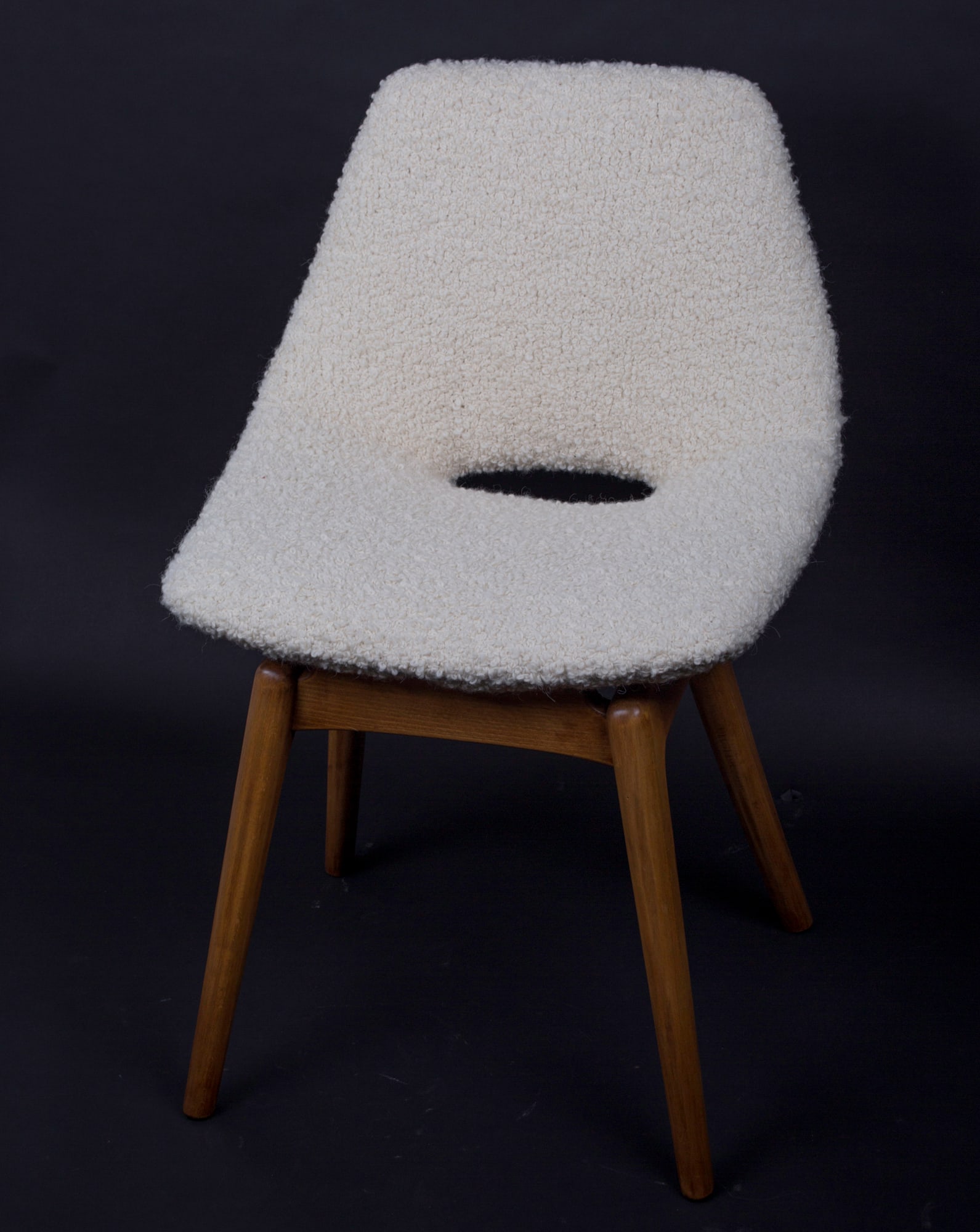 pair of Guariche Amsterdam mid century chair edited by steiner 1954 boucle - 6