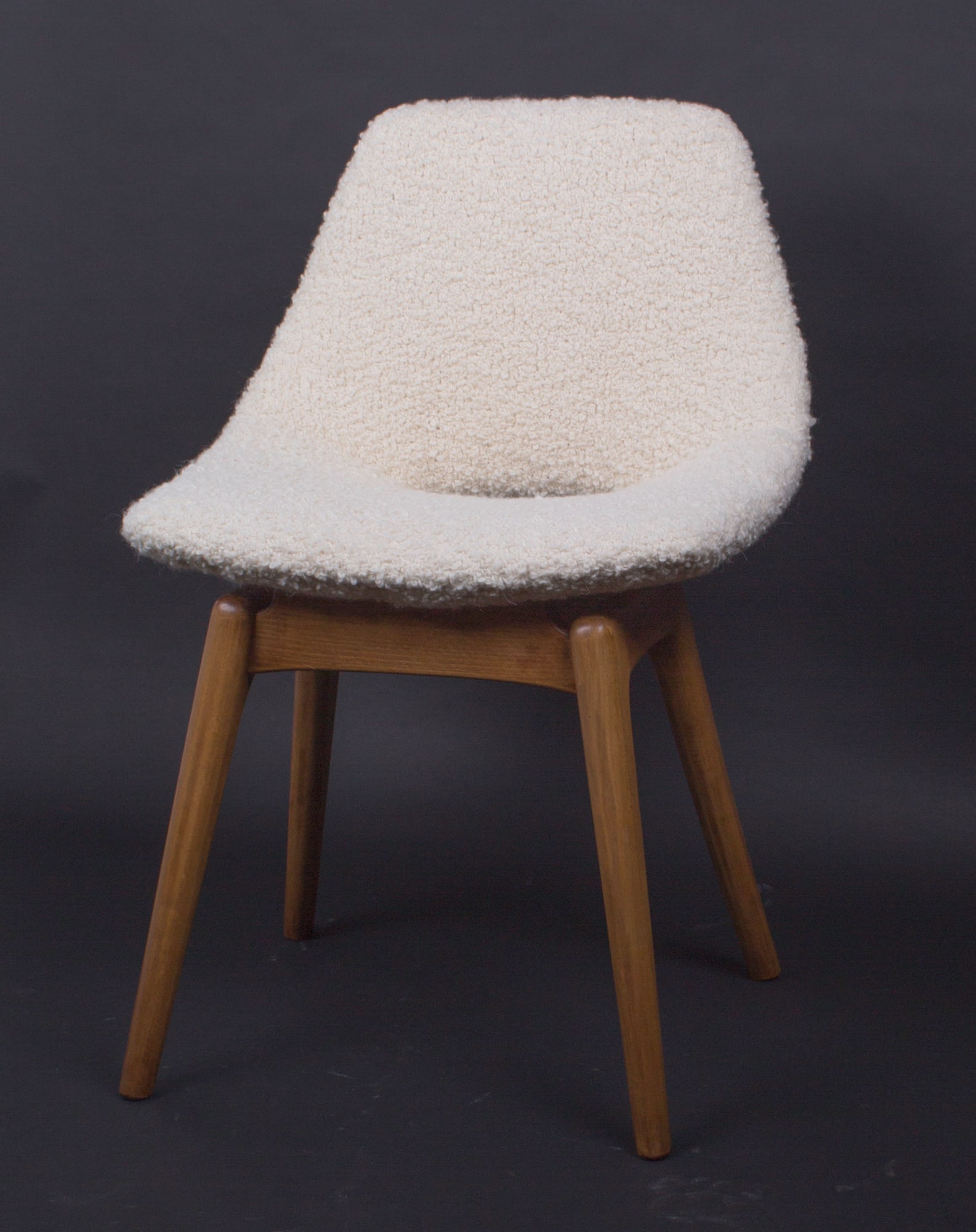 pair of Guariche Amsterdam mid century chair edited by steiner 1954 boucle - 8