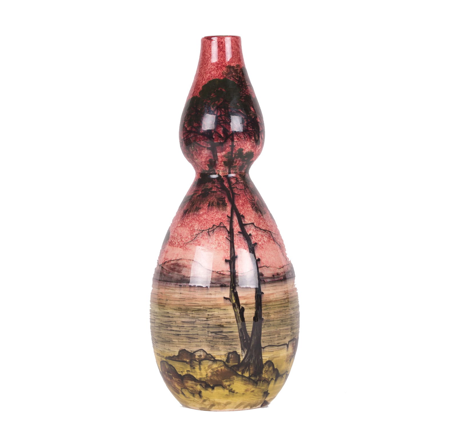 Art Nouveau transition to art deco Clement Massier vase 1910: Title: Art Nouveau transition to art deco Clement Massier vase 1910 Description: Clement Massier mostly known as a master of Iridescence was in fact a family of artist who byy their artistic approach